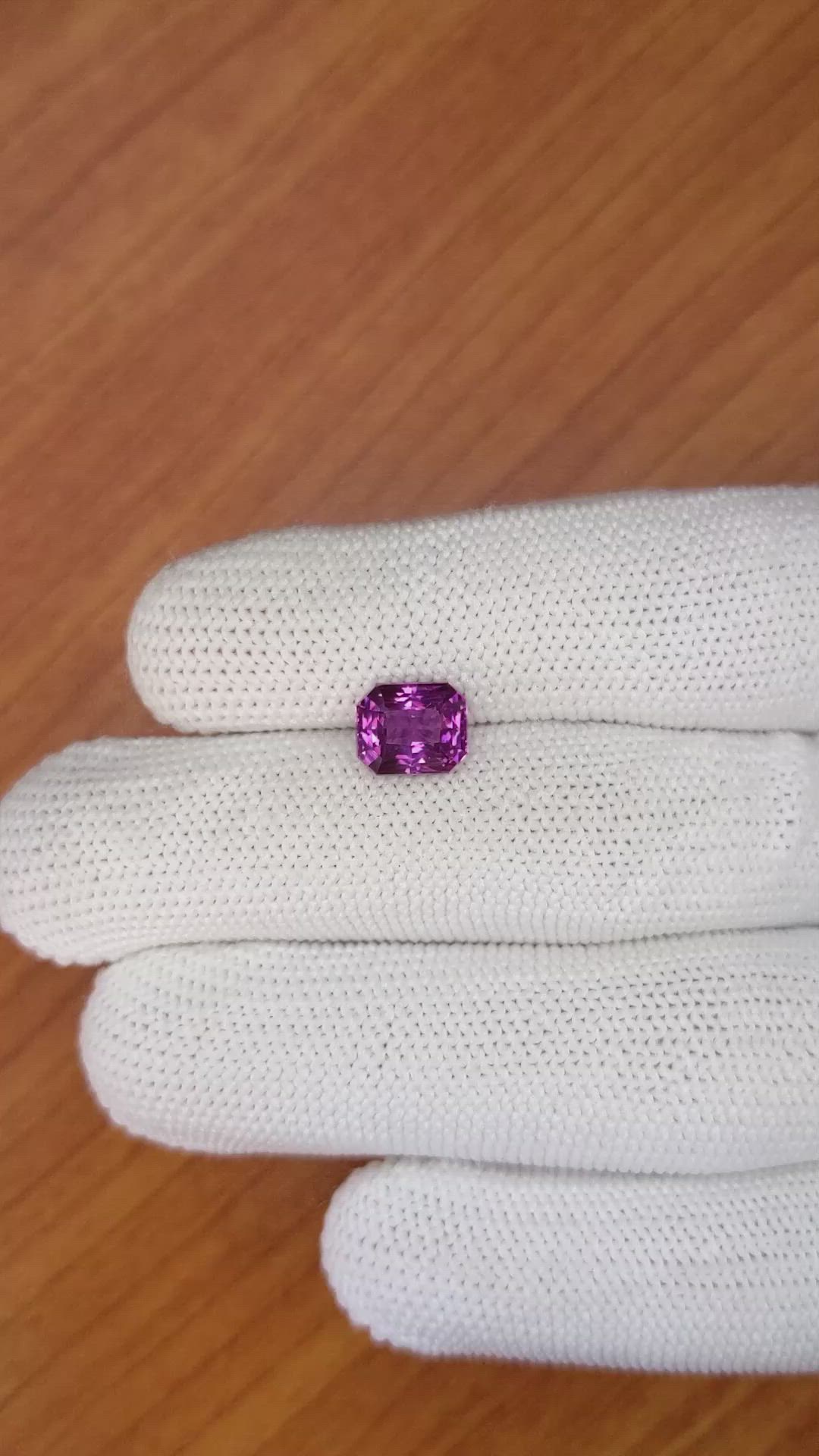 2.95 Ct. Rhodolite Garnet from Ceylon (Sri Lanka) Size Video