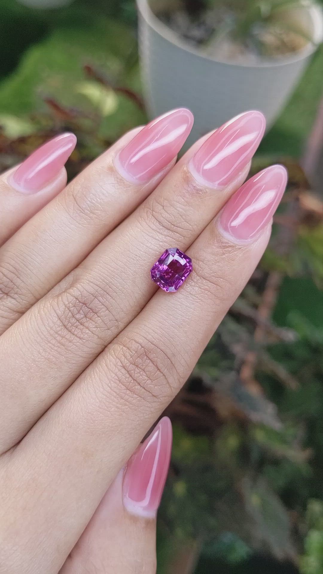 2.95 Ct. Rhodolite Garnet from Ceylon (Sri Lanka) Size Video