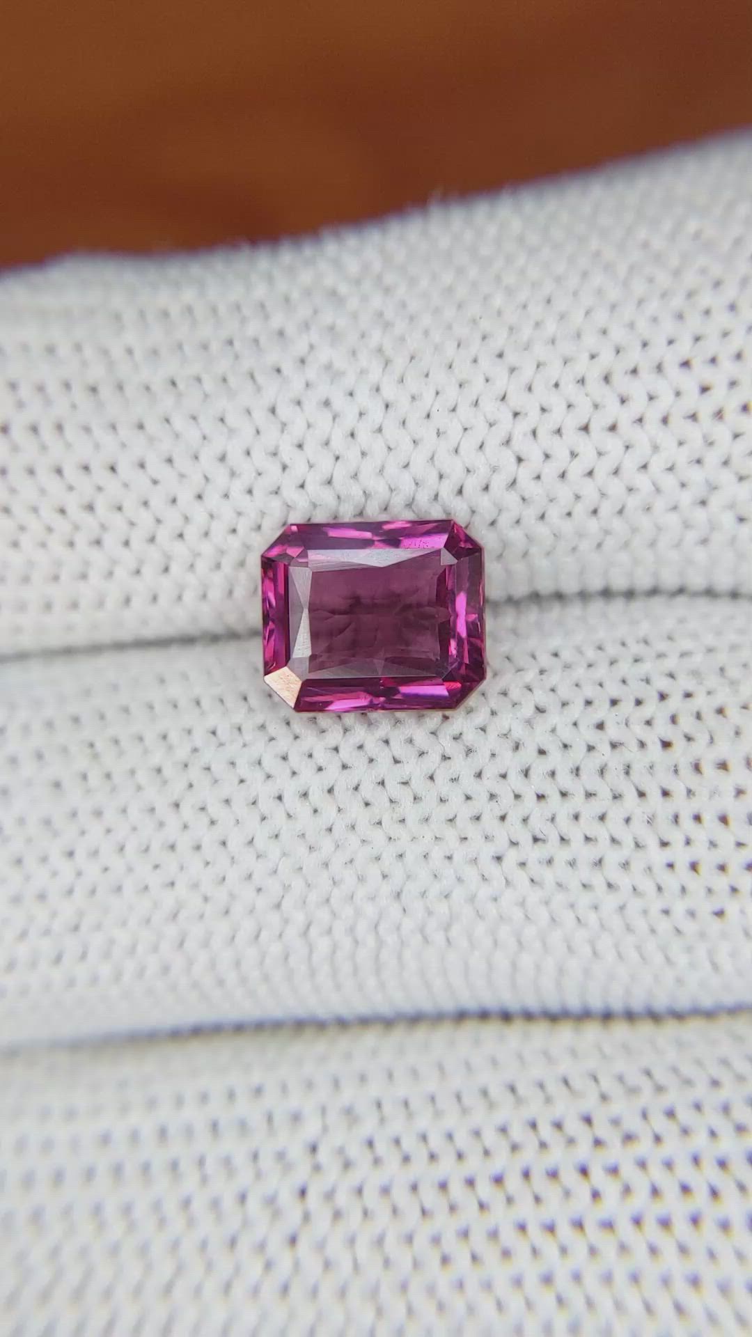 2.77 Ct. Rhodolite Garnet from Ceylon (Sri Lanka) Size Video