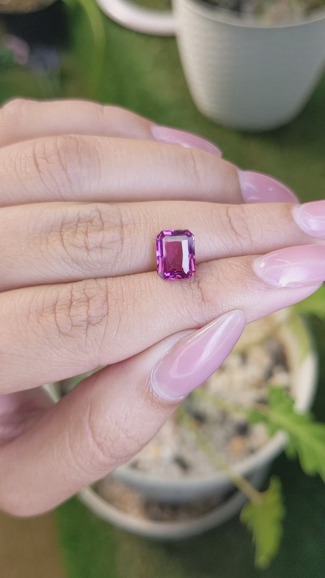 2.46 Ct. Rhodolite Garnet from Ceylon (Sri Lanka) Size Video