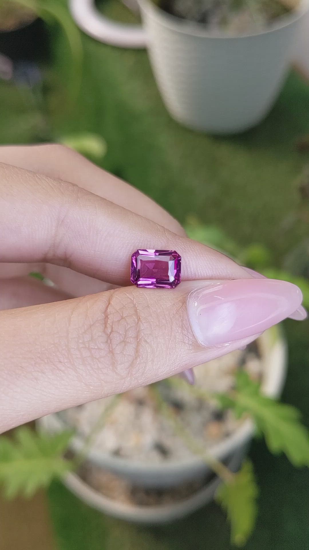 2.46 Ct. Rhodolite Garnet from Ceylon (Sri Lanka) Size Video