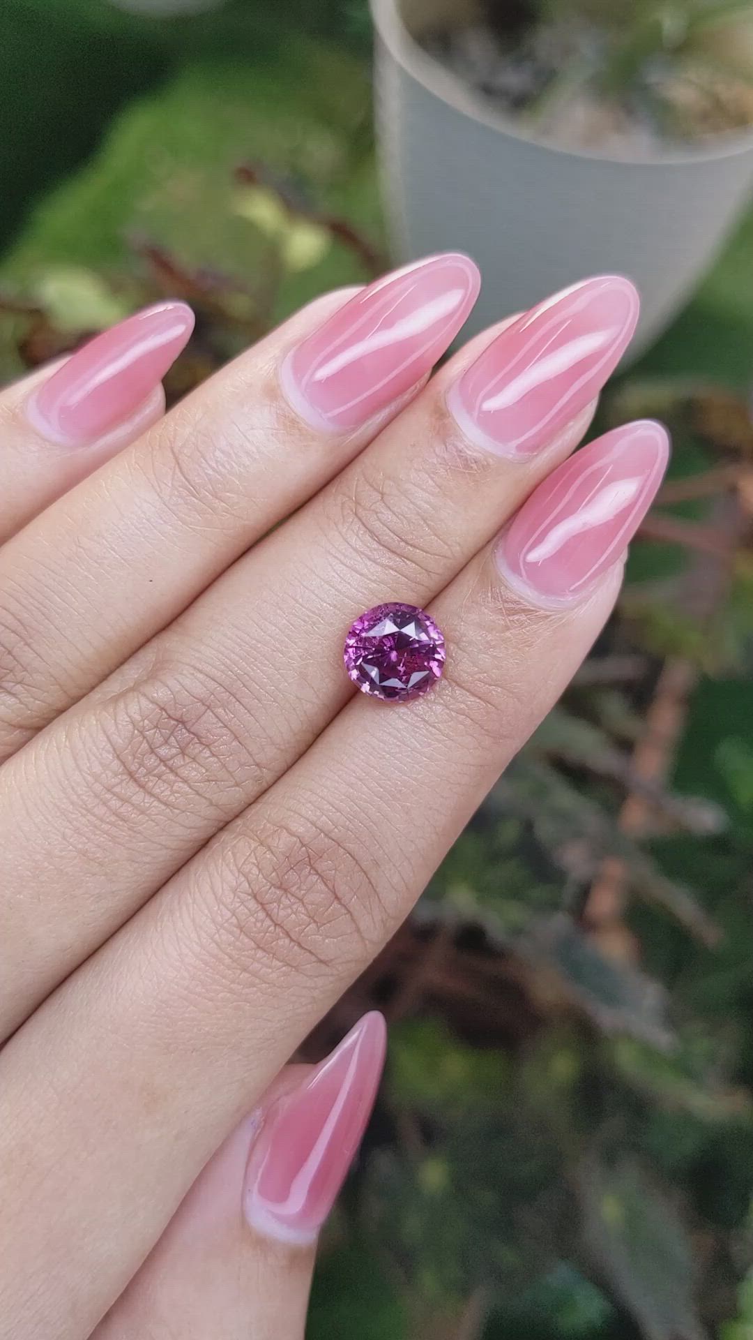 2.80 Ct. Rhodolite Garnet from Ceylon (Sri Lanka) Size Video