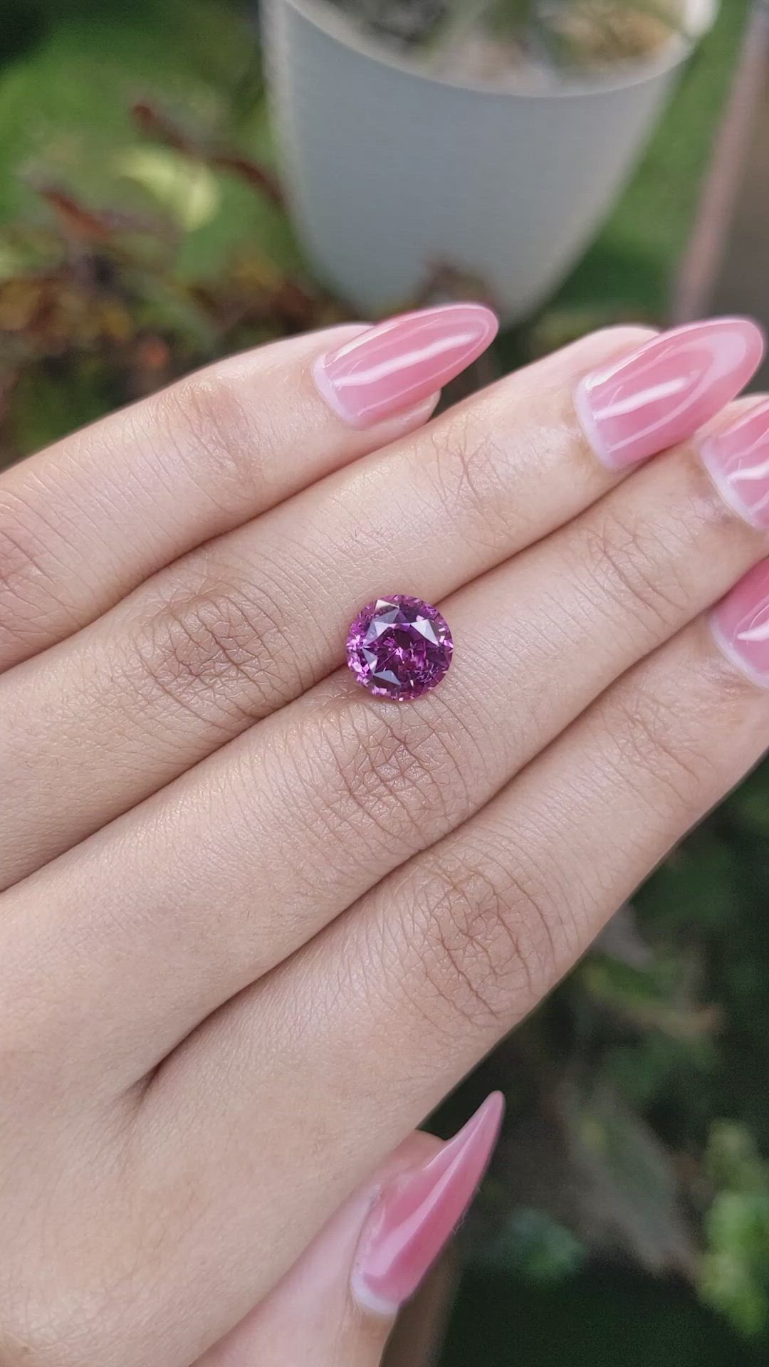 2.80 Ct. Rhodolite Garnet from Ceylon (Sri Lanka) Size Video