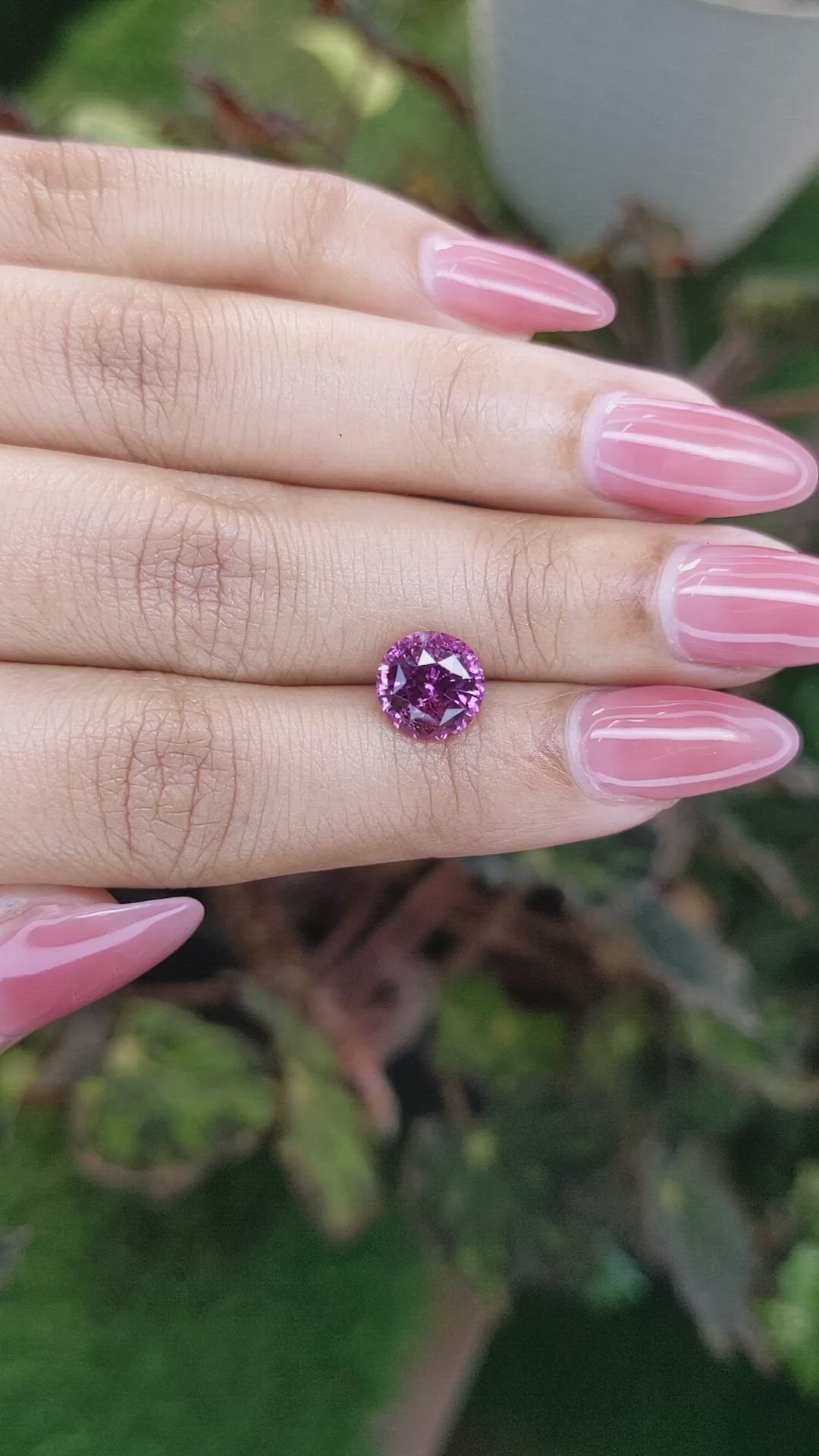 2.80 Ct. Rhodolite Garnet from Ceylon (Sri Lanka) Size Video