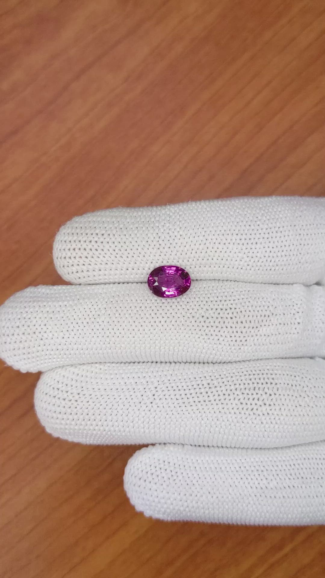 2.07 Ct. Rhodolite Garnet from Ceylon (Sri Lanka) Size Video