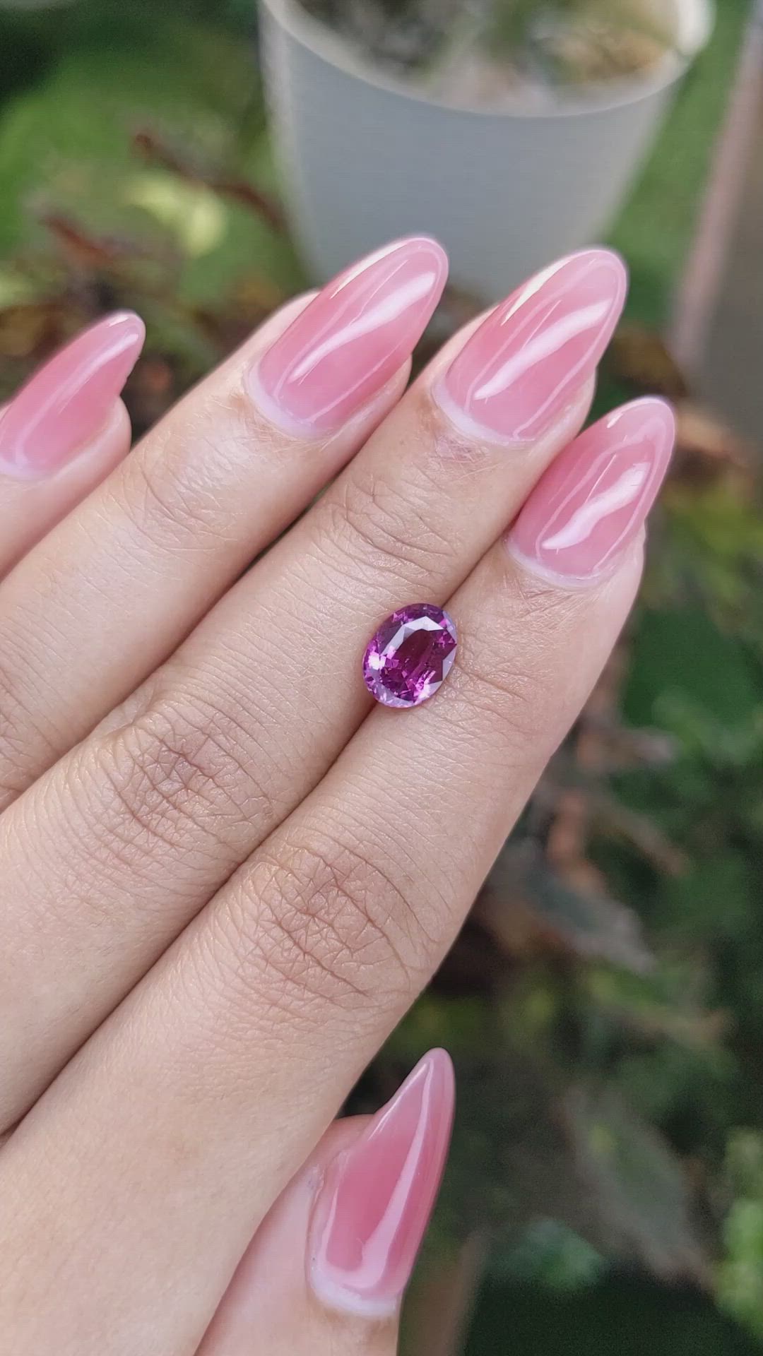 2.07 Ct. Rhodolite Garnet from Ceylon (Sri Lanka) Size Video