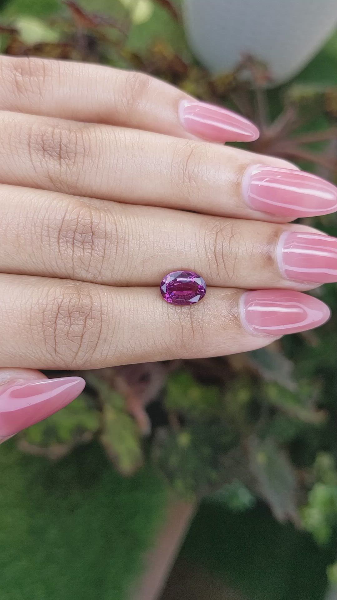 2.07 Ct. Rhodolite Garnet from Ceylon (Sri Lanka) Size Video