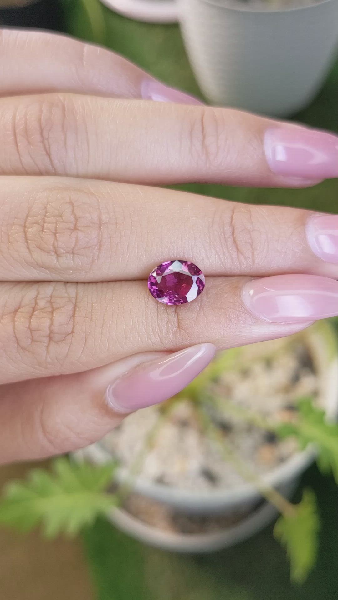 2.04 Ct. Rhodolite Garnet from Ceylon (Sri Lanka) Size Video