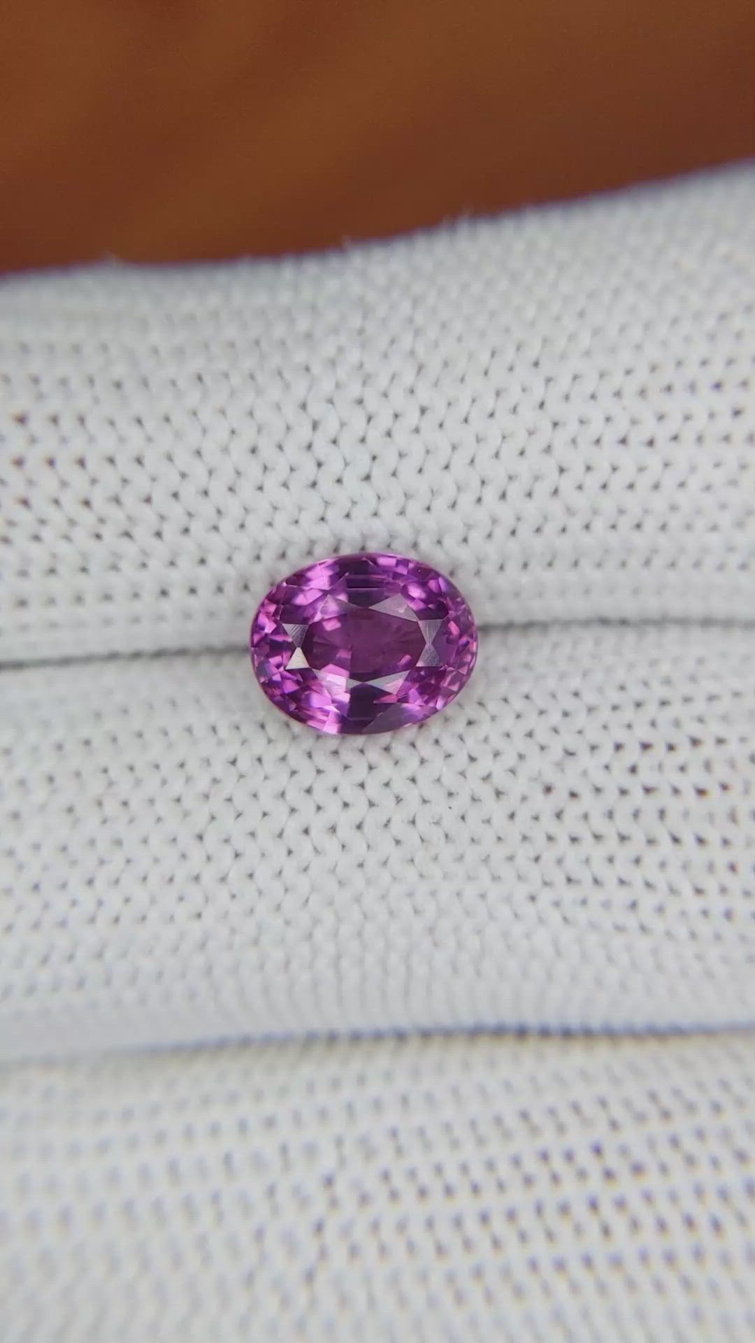 2.83 Ct. Rhodolite Garnet from Ceylon (Sri Lanka) Size Video