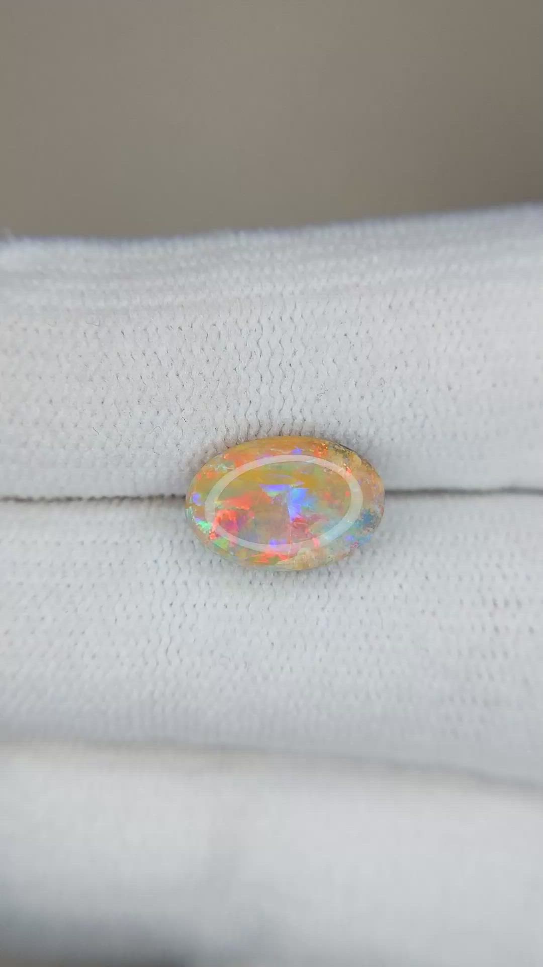 2.19 Ct. Cabochon Boulder Opal from Australia Size Video
