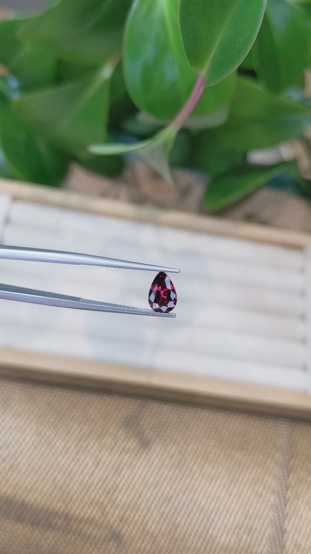 1.36 Ct. Garnet from Ceylon (Sri Lanka) Size Video