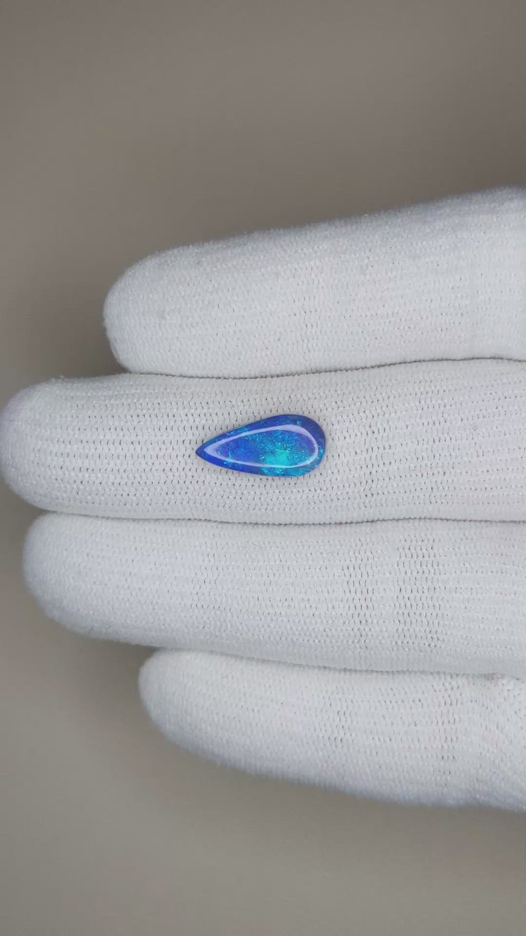 2.03 Ct. Cabochon Boulder Opal from Australia Size Video