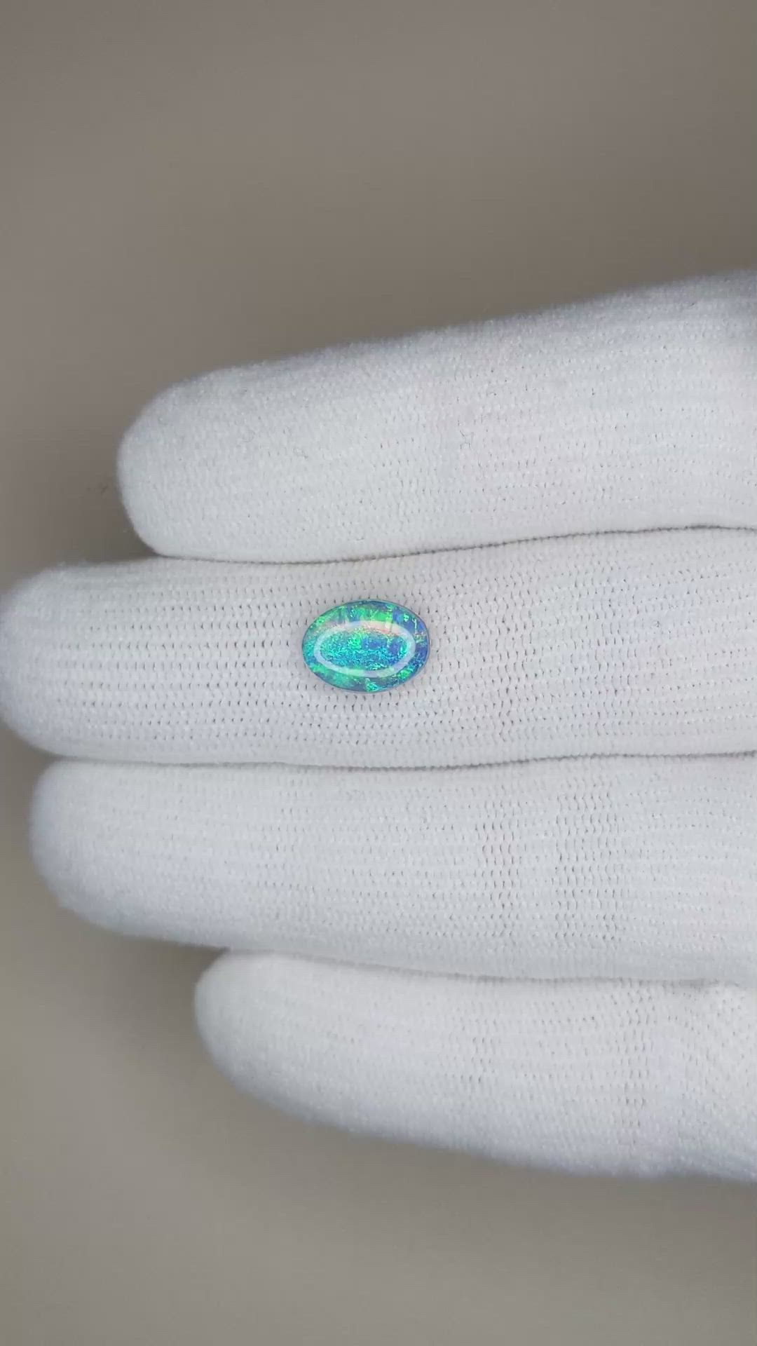 1.73 Ct. Cabochon Boulder Opal from Australia Size Video