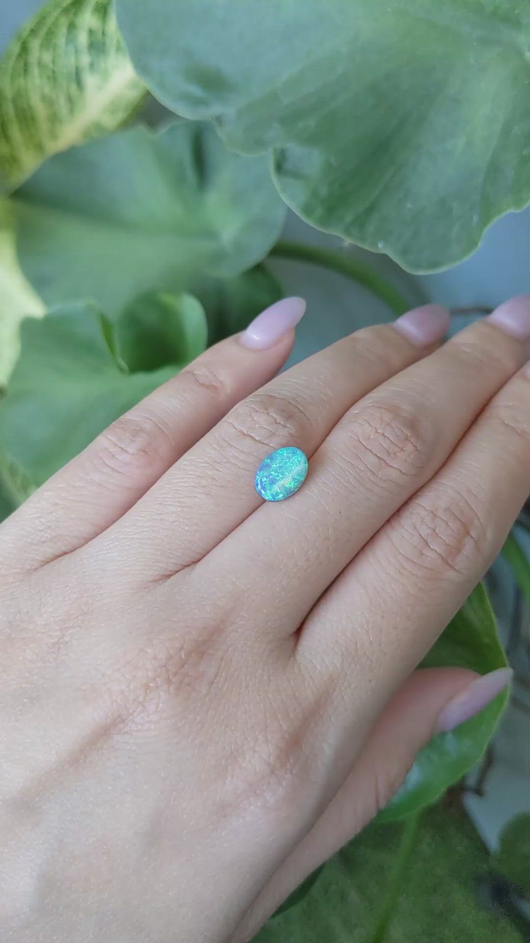 1.73 Ct. Cabochon Boulder Opal from Australia Size Video