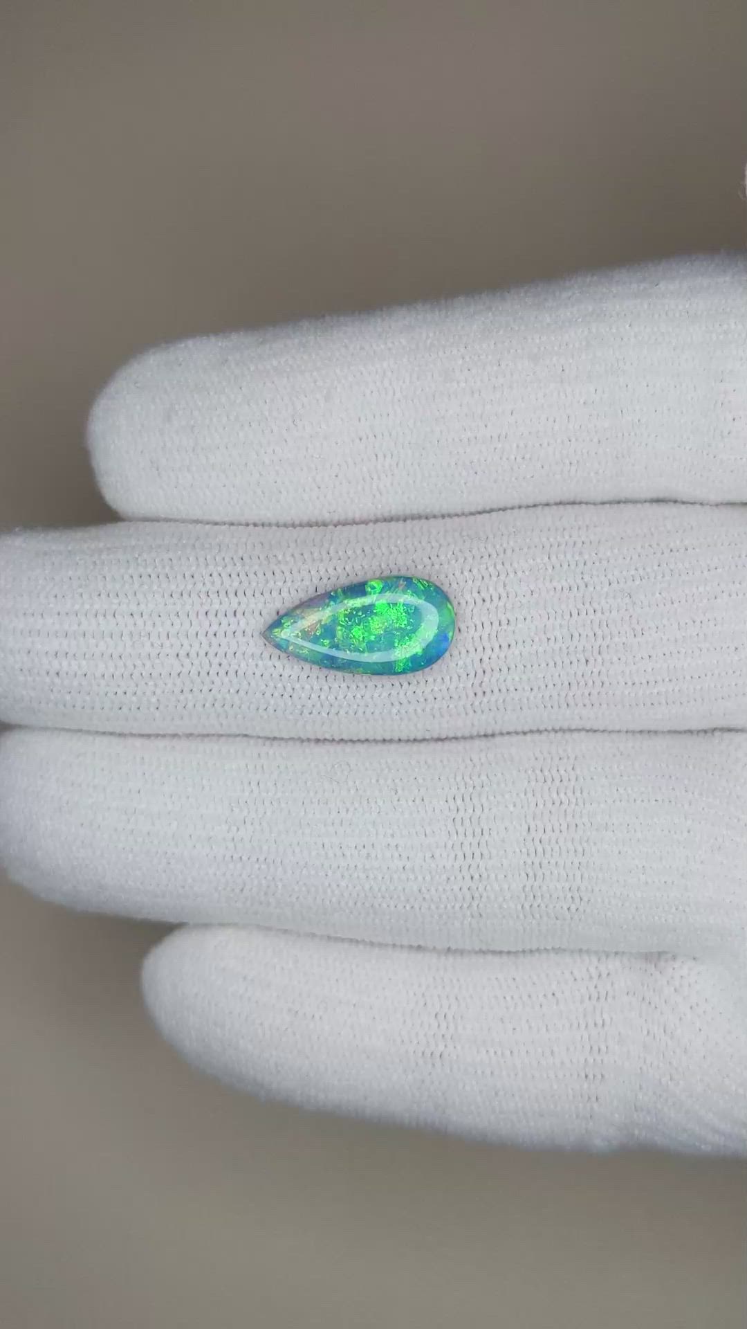 1.65 Ct. Cabochon Boulder Opal from Australia Size Video