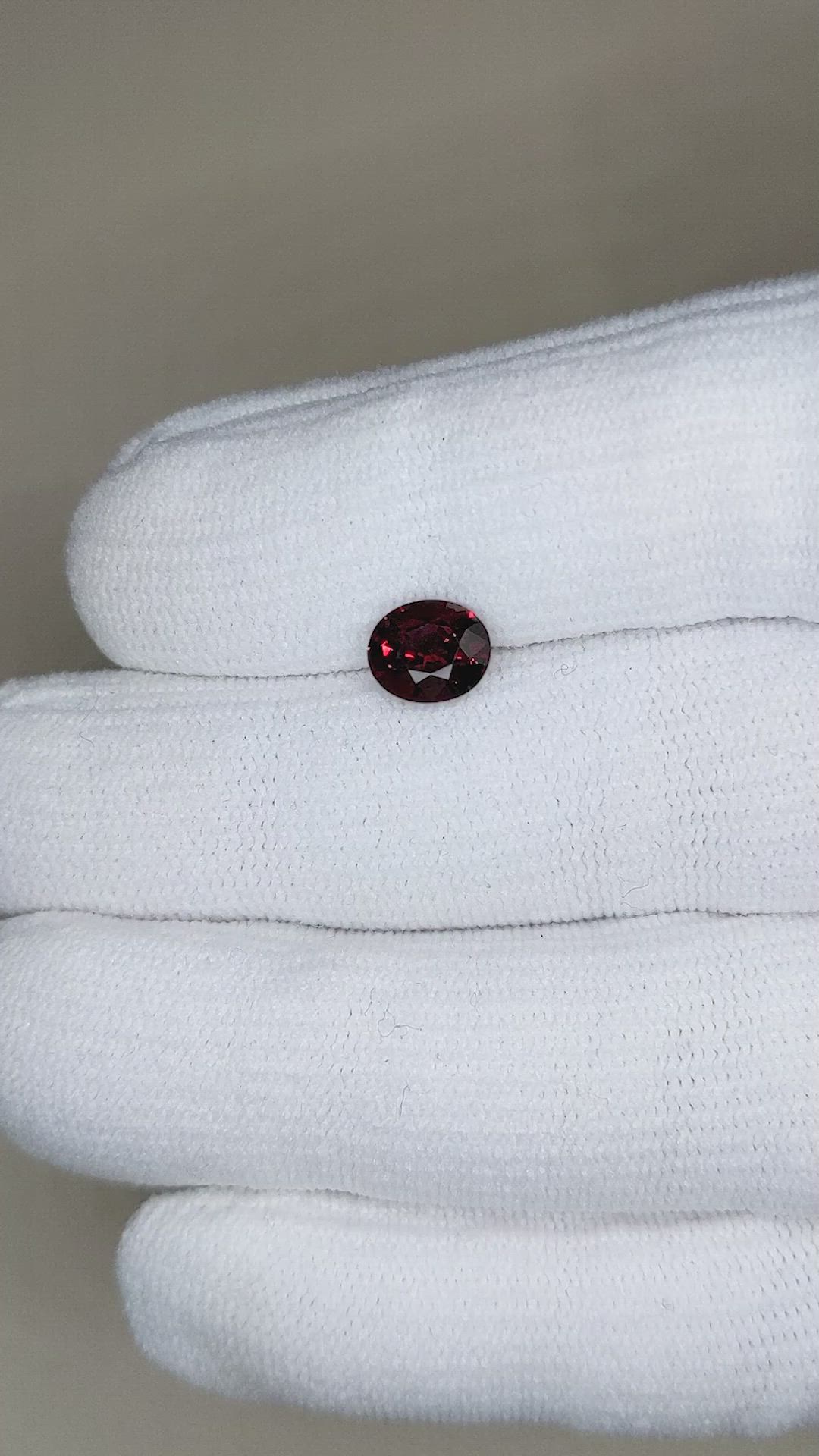 1.82 Ct. Garnet from Ceylon (Sri Lanka) Size Video