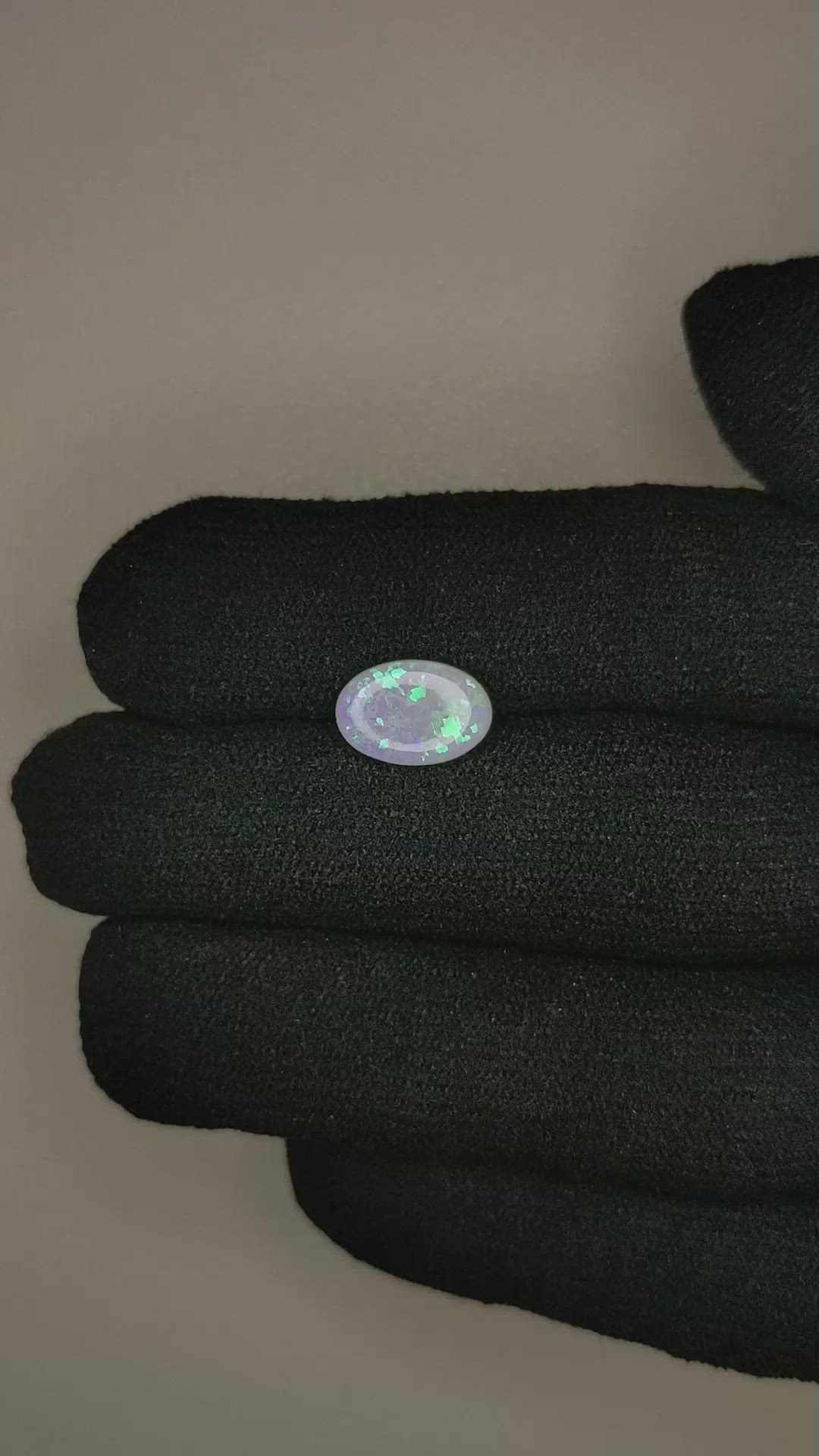 1.38 Ct. Cabochon Boulder Opal from Australia Size Video