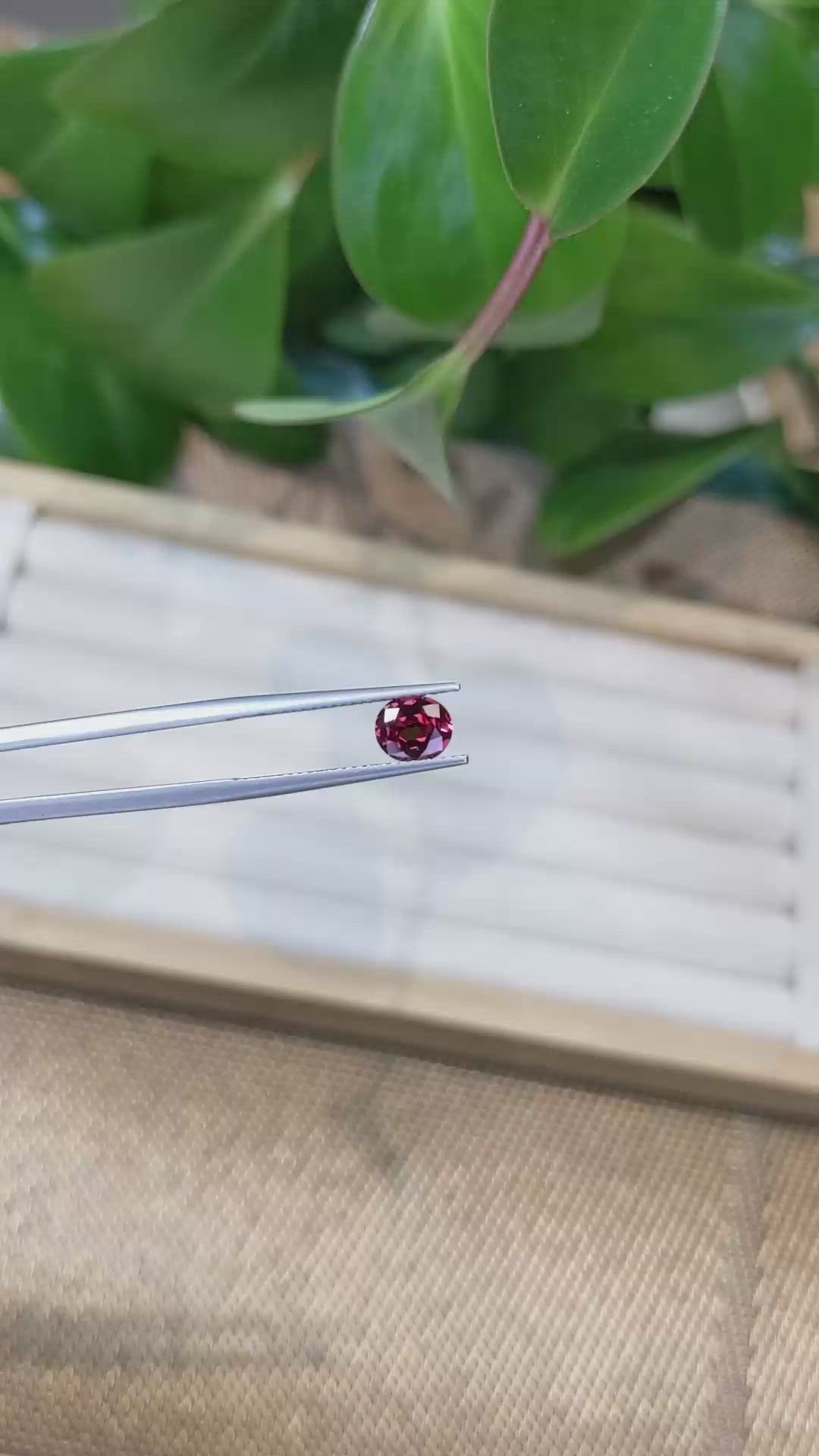 1.23 Ct. Garnet from Ceylon (Sri Lanka) Size Video