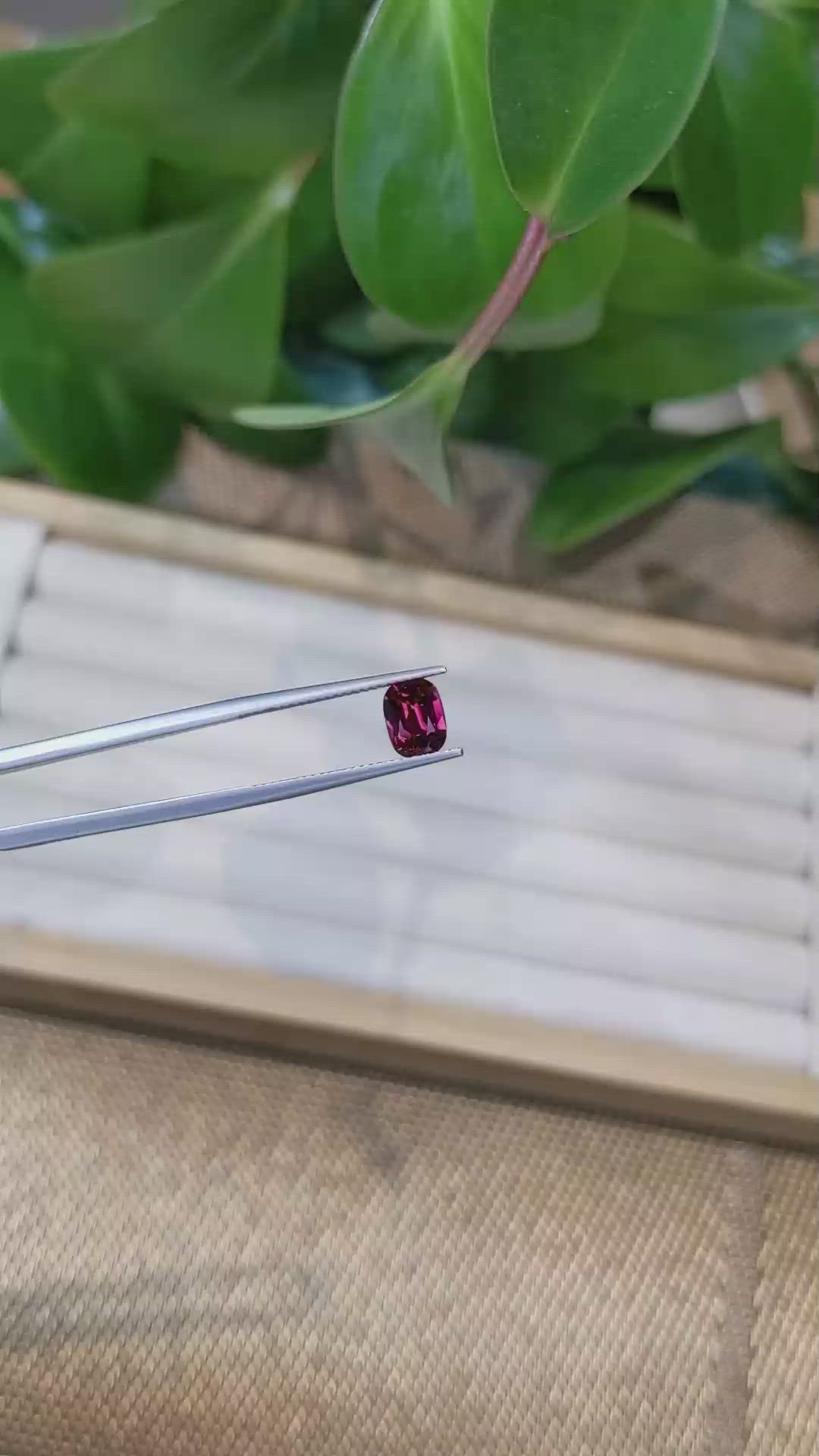 1.25 Ct. Garnet from Ceylon (Sri Lanka) Size Video