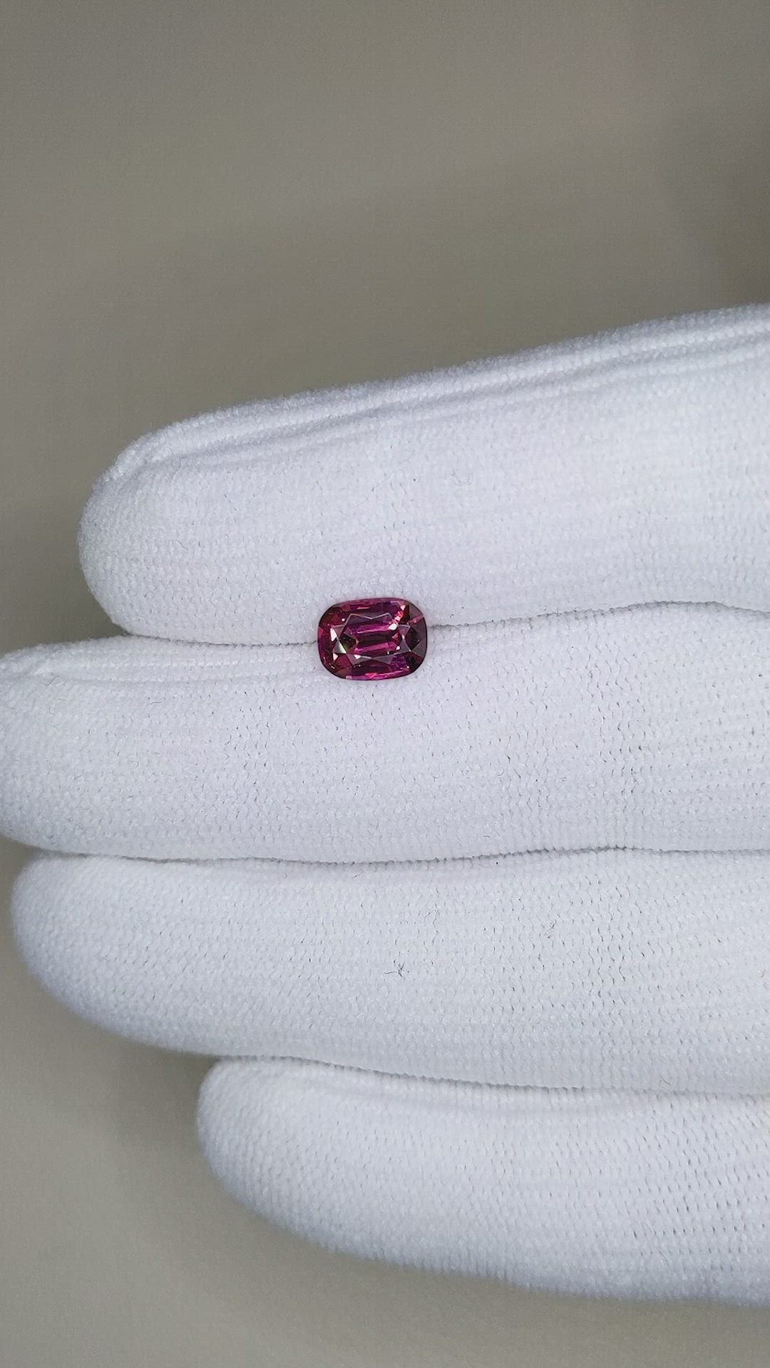 1.25 Ct. Garnet from Ceylon (Sri Lanka) Size Video