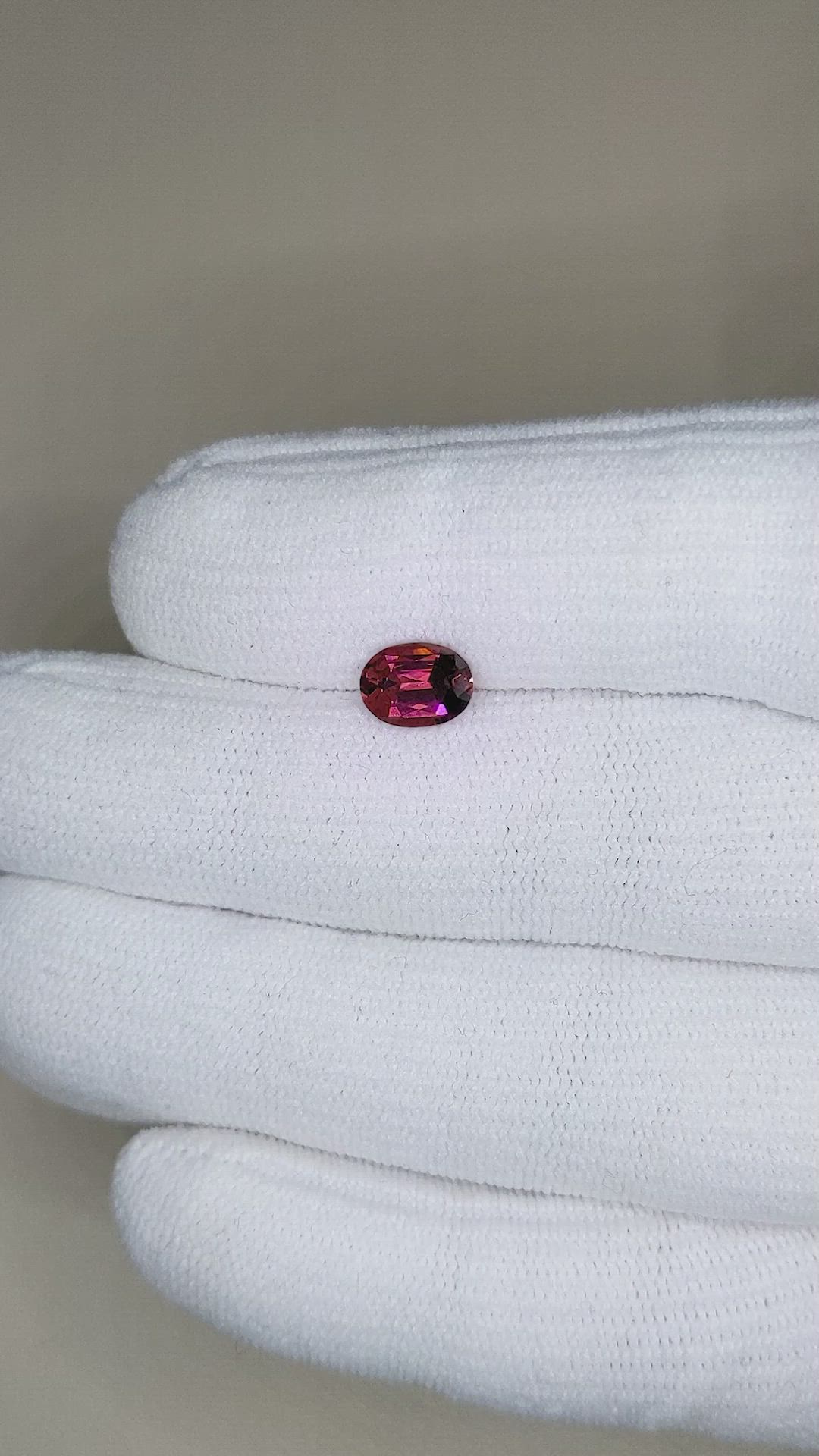 1.34 Ct. Garnet from Ceylon (Sri Lanka) Size Video