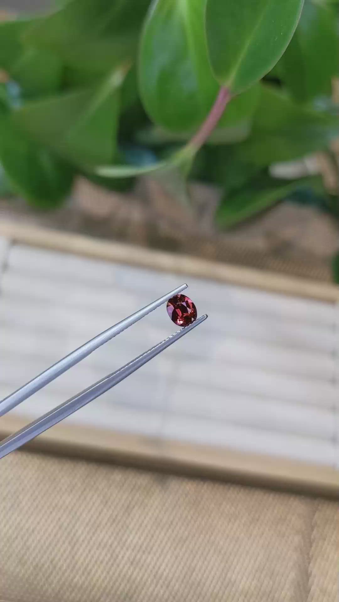 0.67 Ct. Garnet from Ceylon (Sri Lanka) Size Video