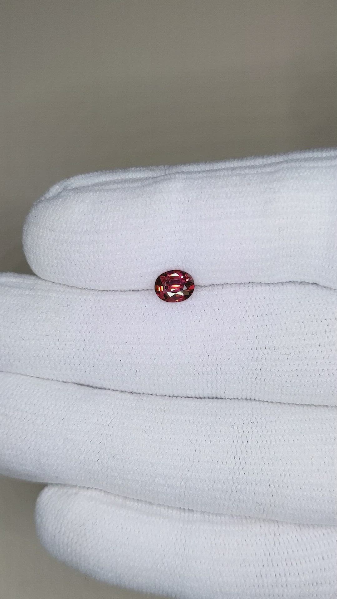 0.67 Ct. Garnet from Ceylon (Sri Lanka) Size Video