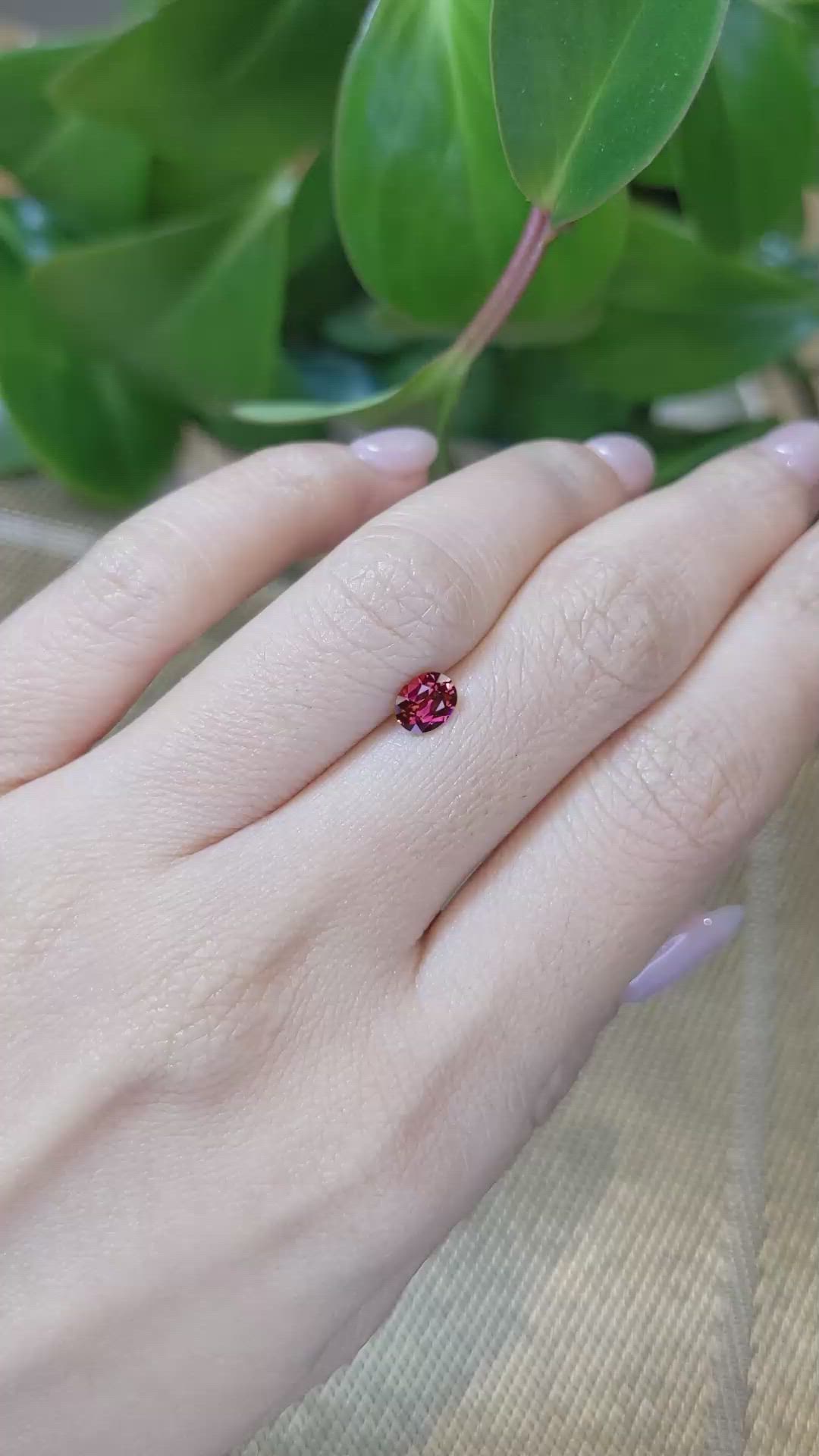 0.67 Ct. Garnet from Ceylon (Sri Lanka) Size Video