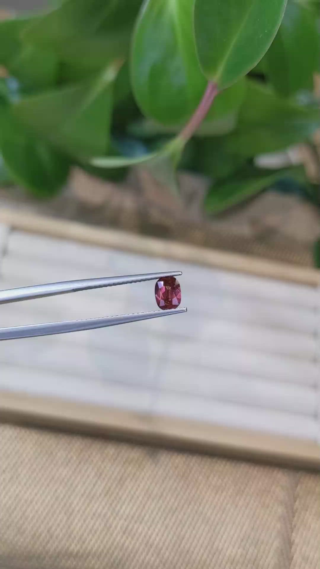 0.63 Ct. Garnet from Ceylon (Sri Lanka) Size Video