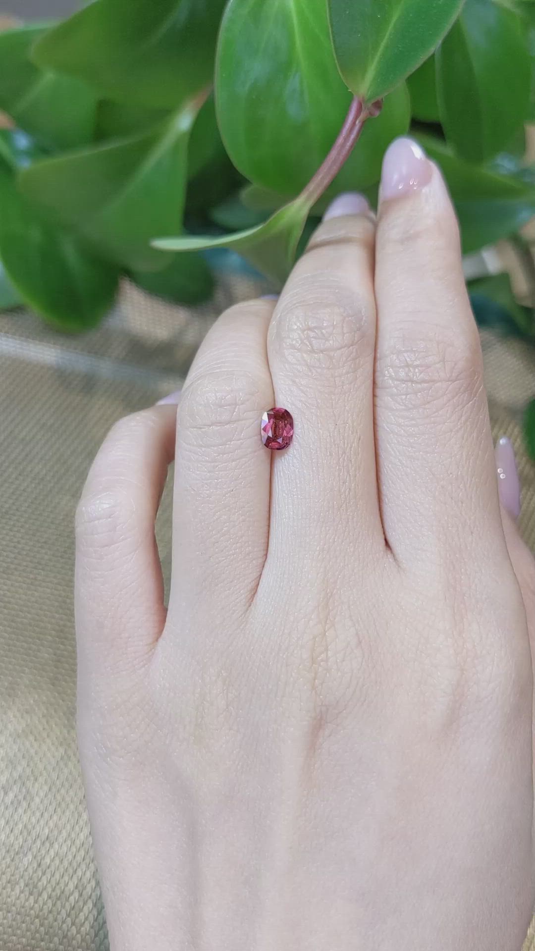 0.63 Ct. Garnet from Ceylon (Sri Lanka) Size Video