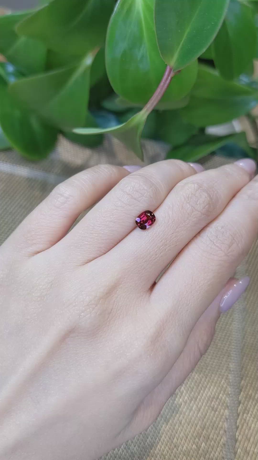 1.03 Ct. Garnet from Ceylon (Sri Lanka) Size Video