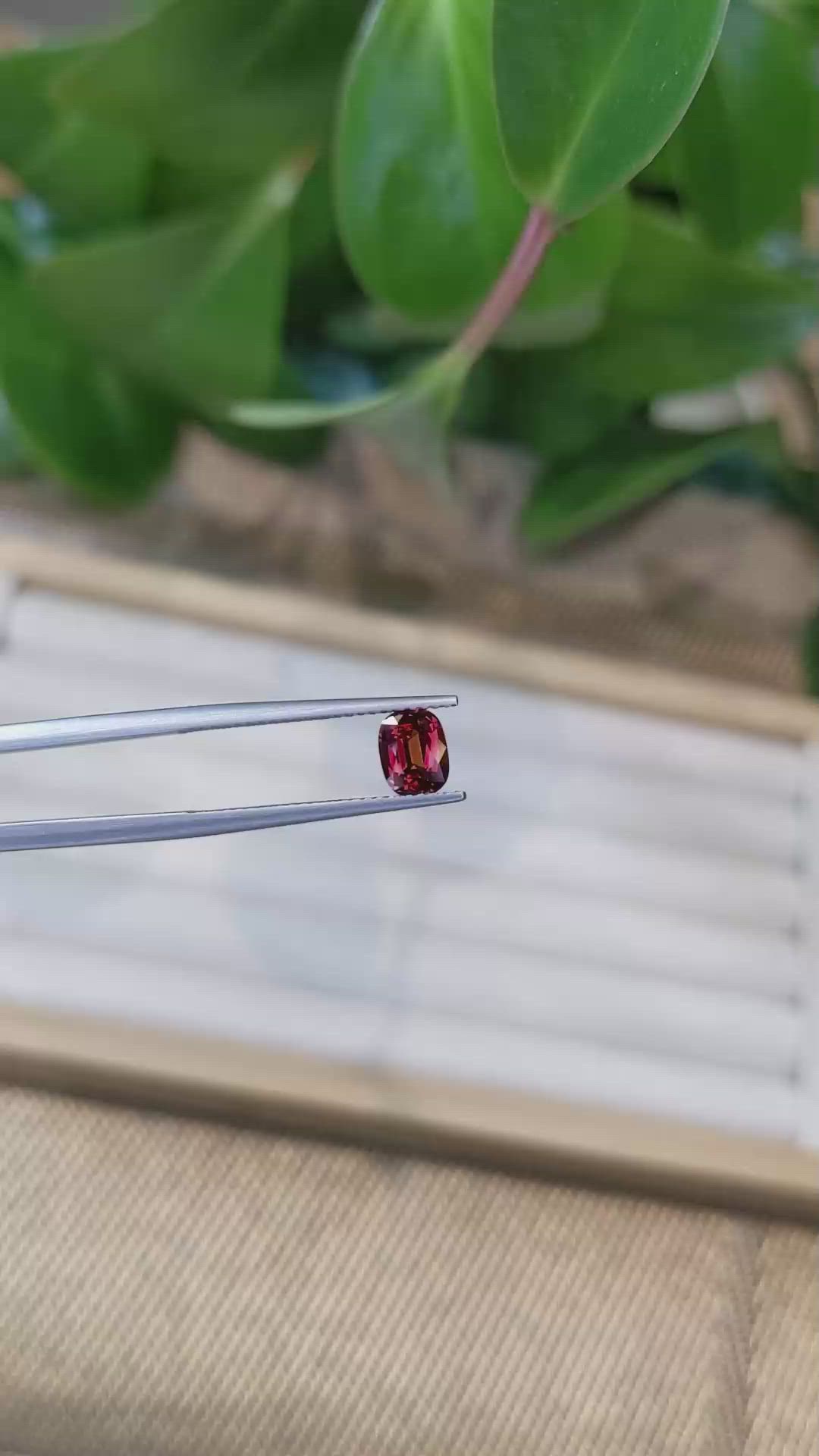 1.03 Ct. Garnet from Ceylon (Sri Lanka) Size Video