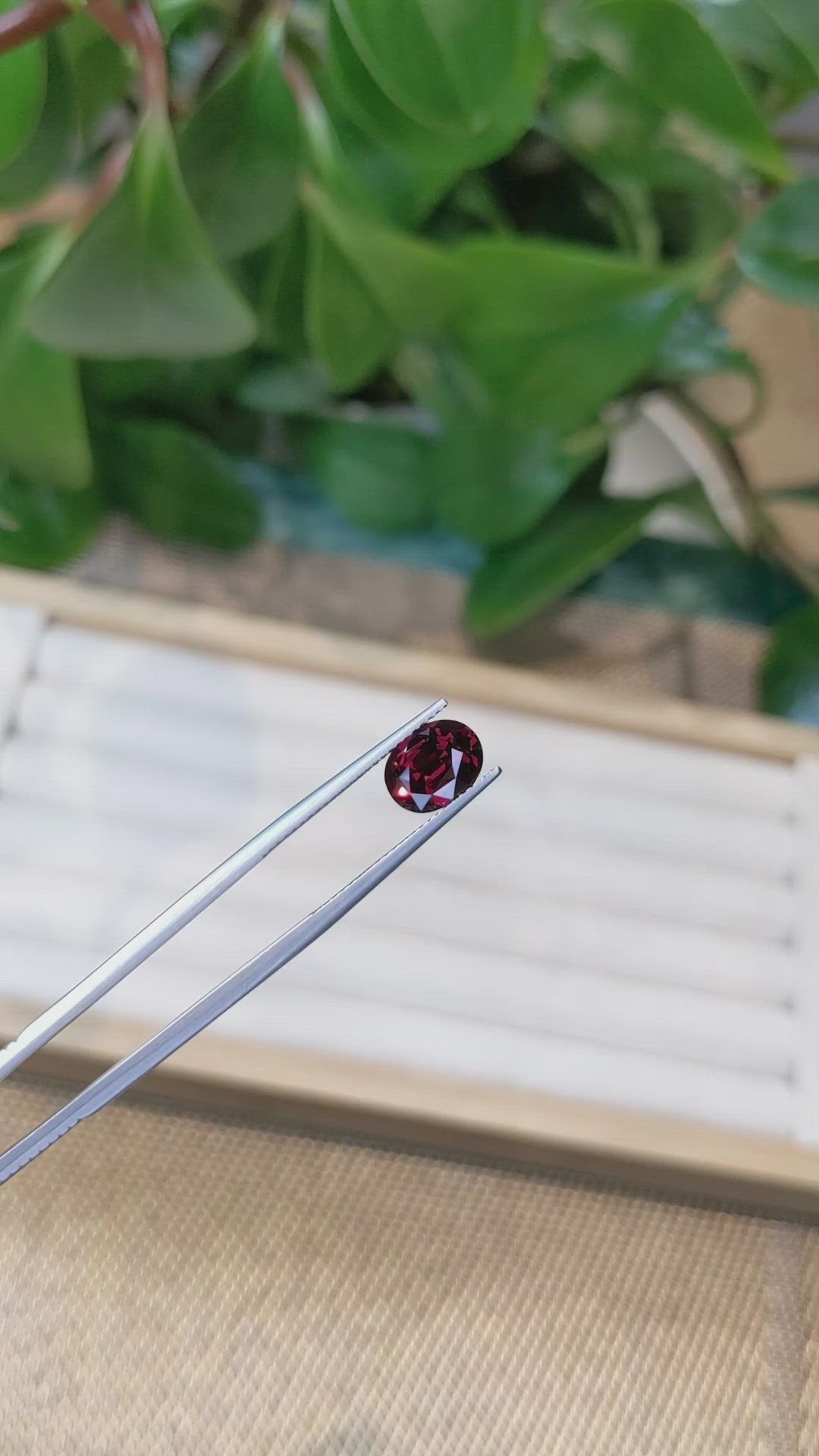 2.33 Ct. Garnet from Ceylon (Sri Lanka) Size Video