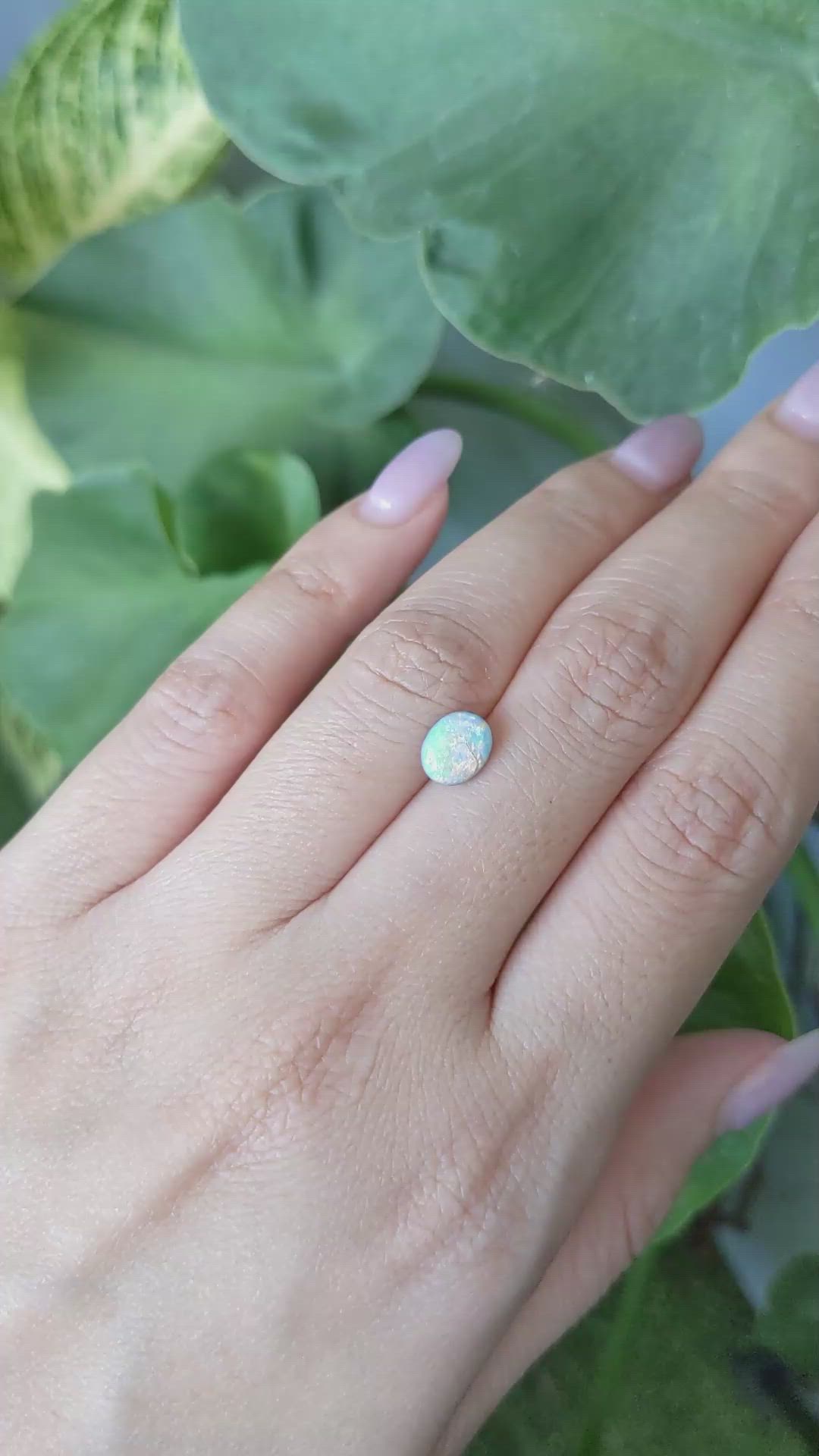 1.02 Ct. Cabochon Boulder Opal from Australia Size Video