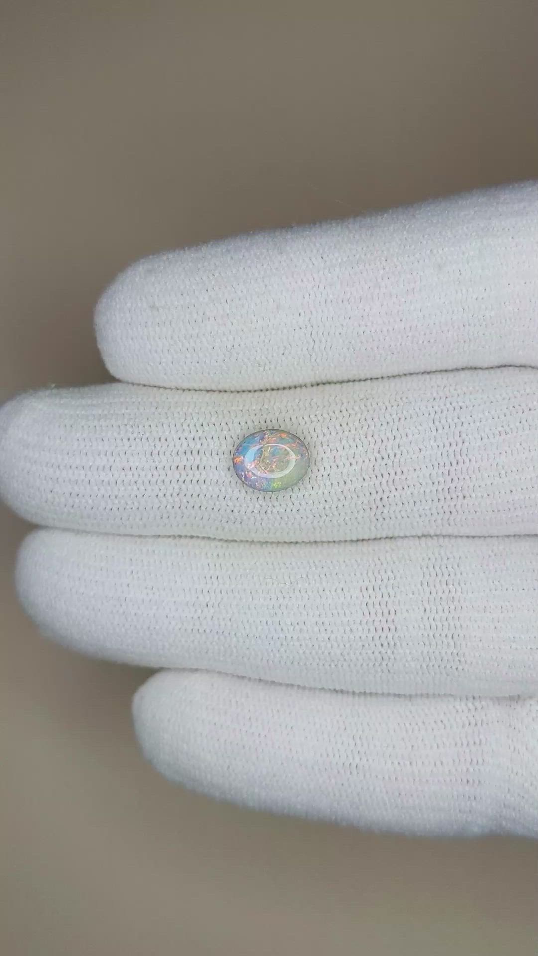1.02 Ct. Cabochon Boulder Opal from Australia Size Video