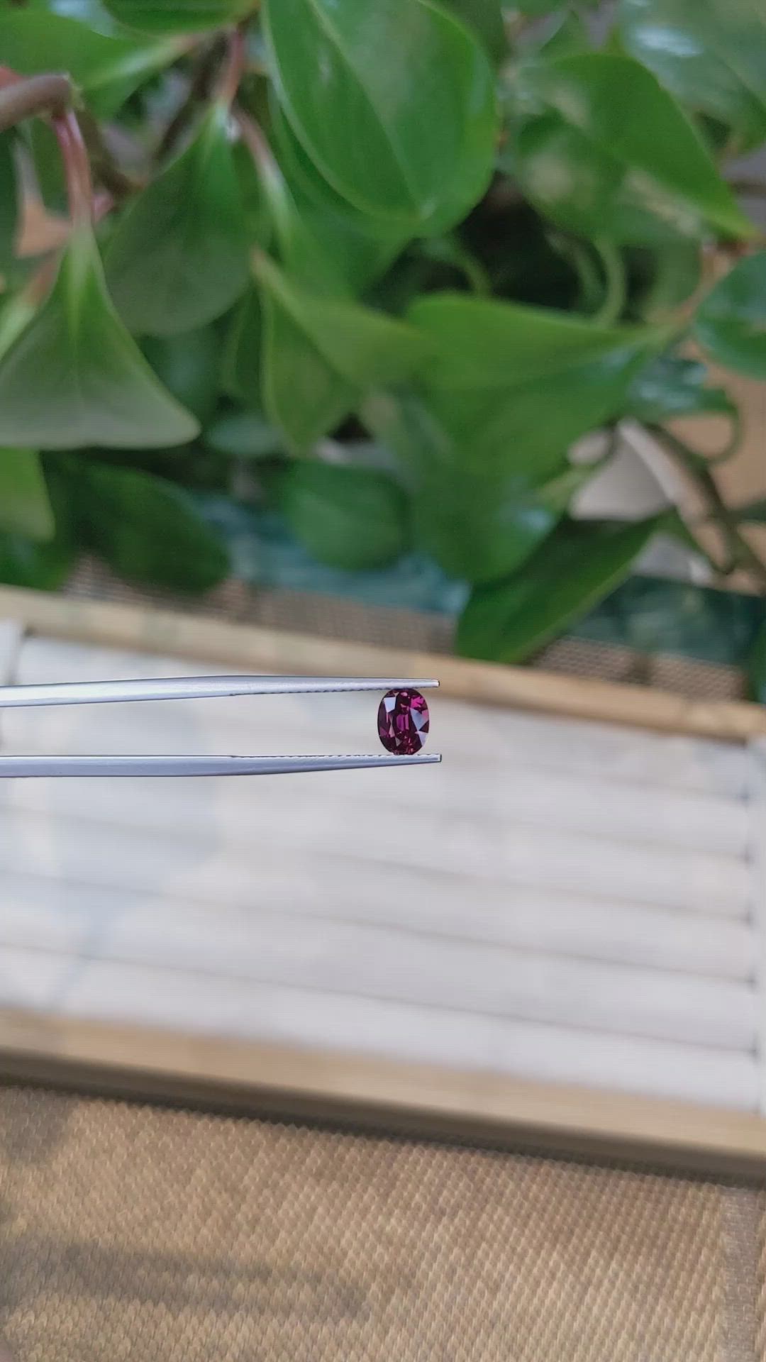 0.95 Ct. Garnet from Ceylon (Sri Lanka) Size Video