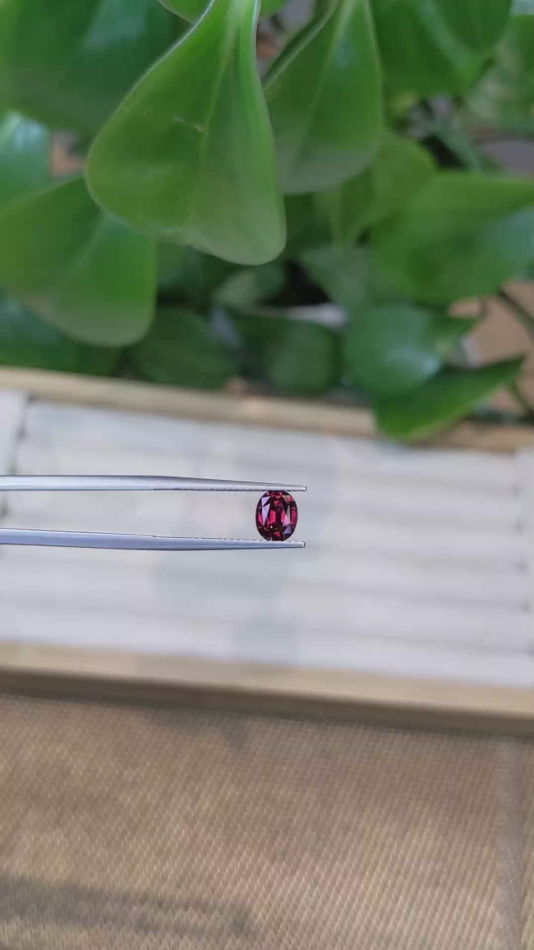 1.13 Ct. Garnet from Ceylon (Sri Lanka) Size Video