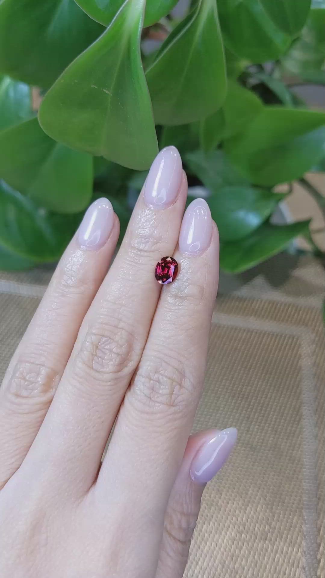 1.13 Ct. Garnet from Ceylon (Sri Lanka) Size Video