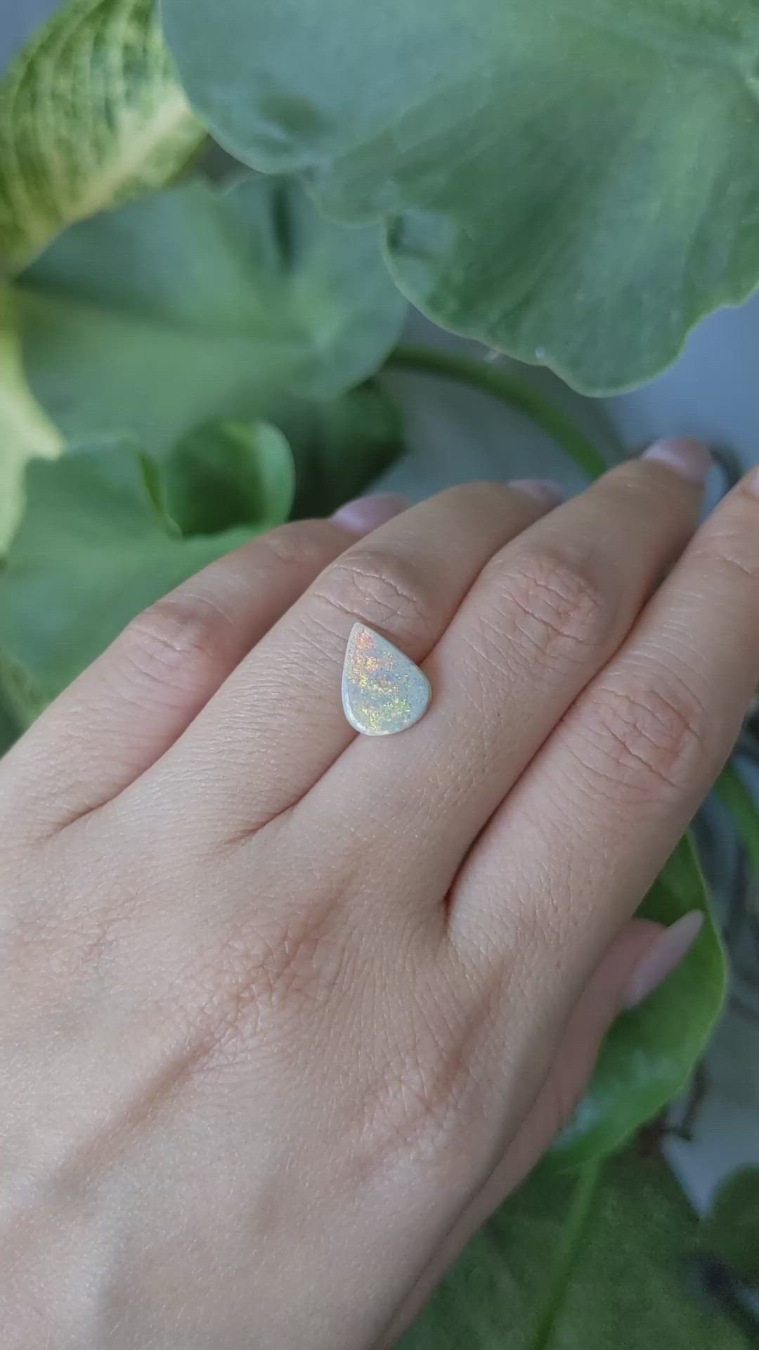 0.98 Ct. Cabochon Boulder Opal from Australia Size Video