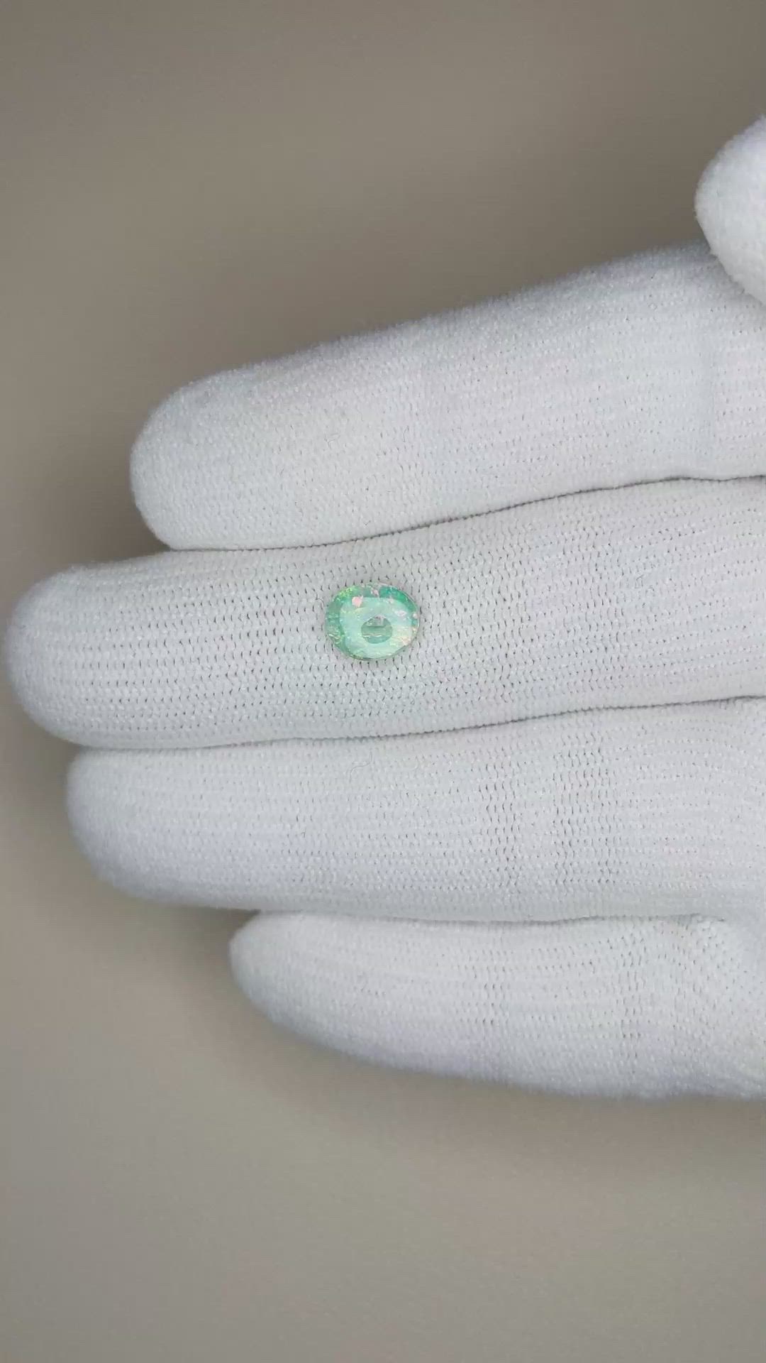 0.77 Ct. Cabochon Boulder Opal from Australia Size Video