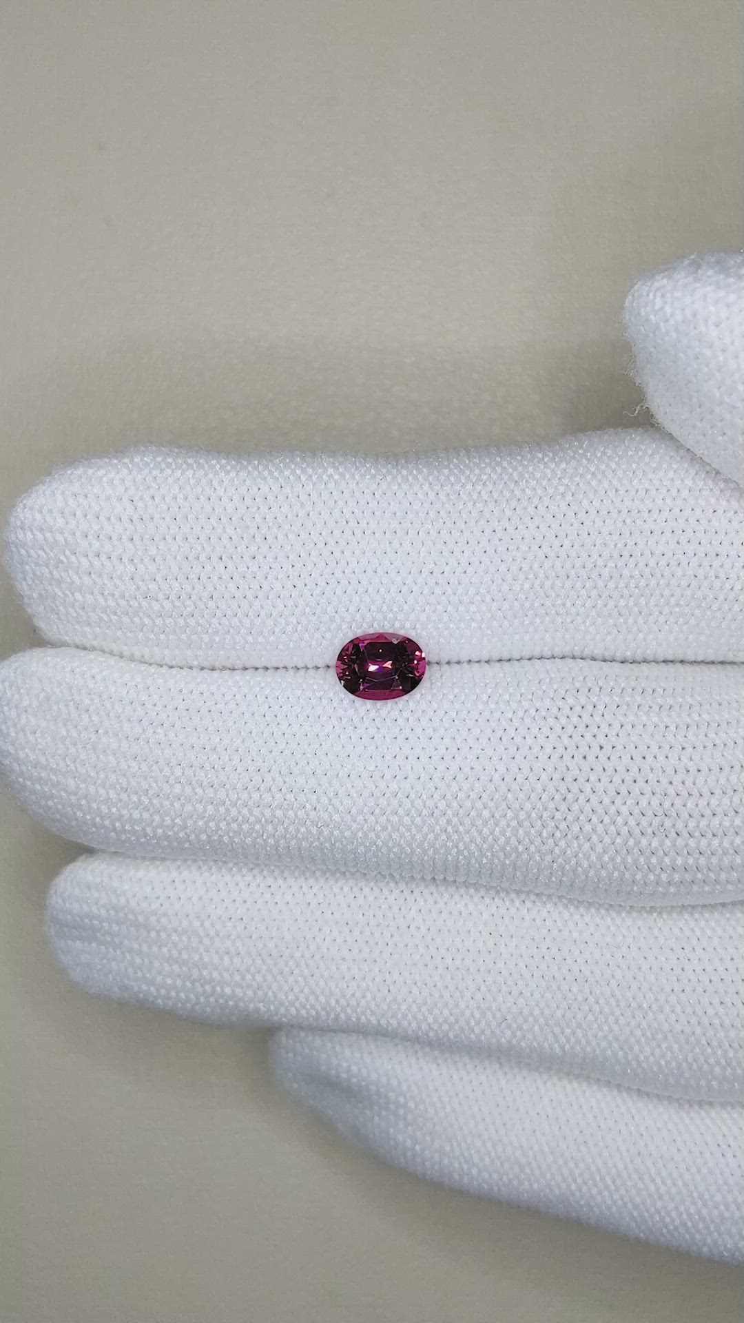 0.86 Ct. Rhodolite Garnet from Ceylon (Sri Lanka) Size Video