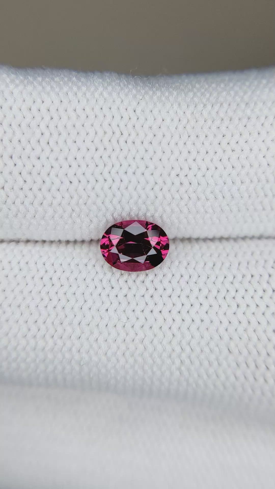 0.86 Ct. Rhodolite Garnet from Ceylon (Sri Lanka) Size Video