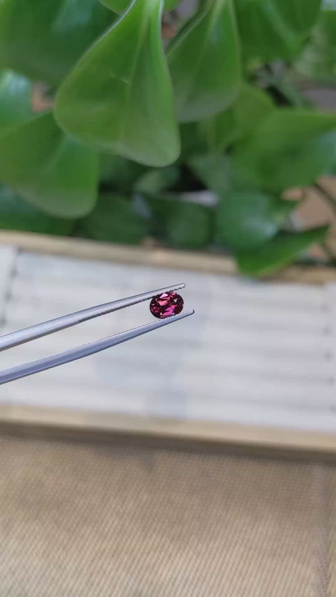 0.86 Ct. Rhodolite Garnet from Ceylon (Sri Lanka) Size Video
