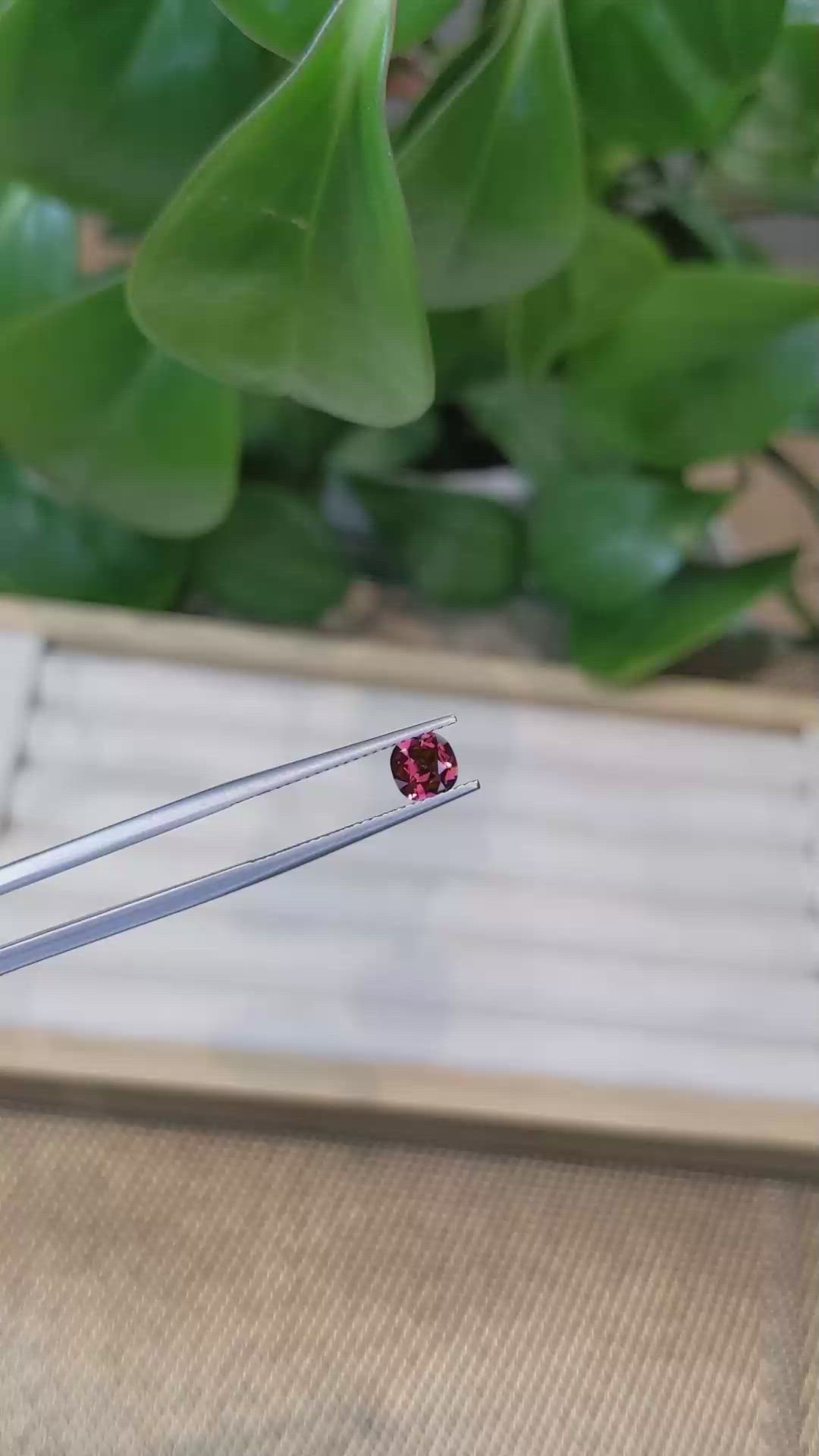 0.77 Ct. Rhodolite Garnet from Ceylon (Sri Lanka) Size Video