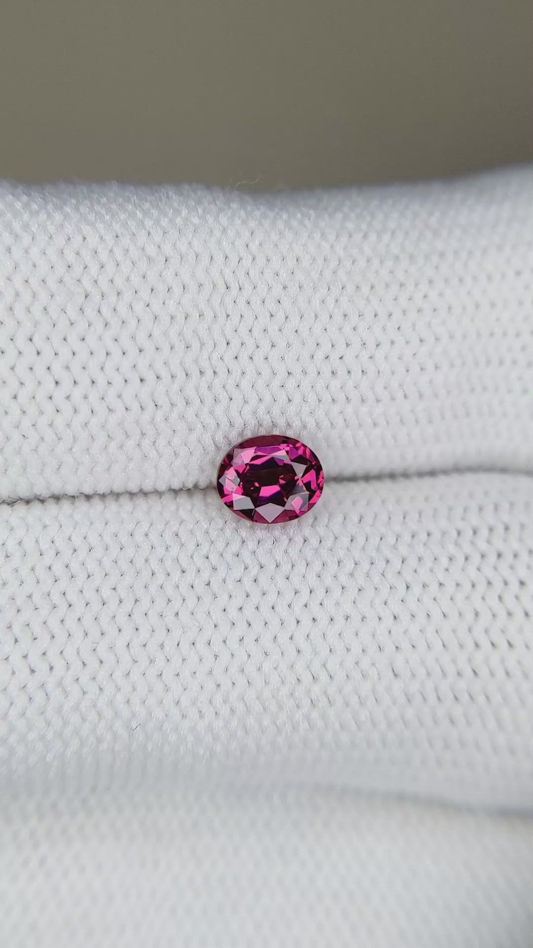 0.62 Ct. Rhodolite Garnet from Ceylon (Sri Lanka) Size Video