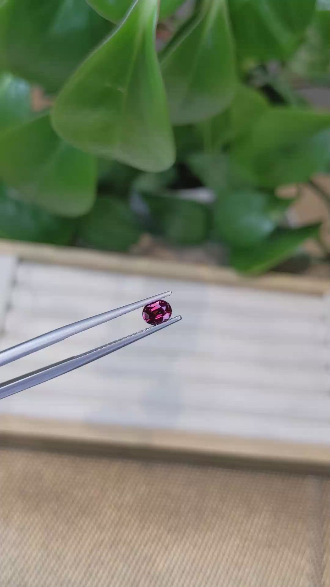 0.62 Ct. Rhodolite Garnet from Ceylon (Sri Lanka) Size Video