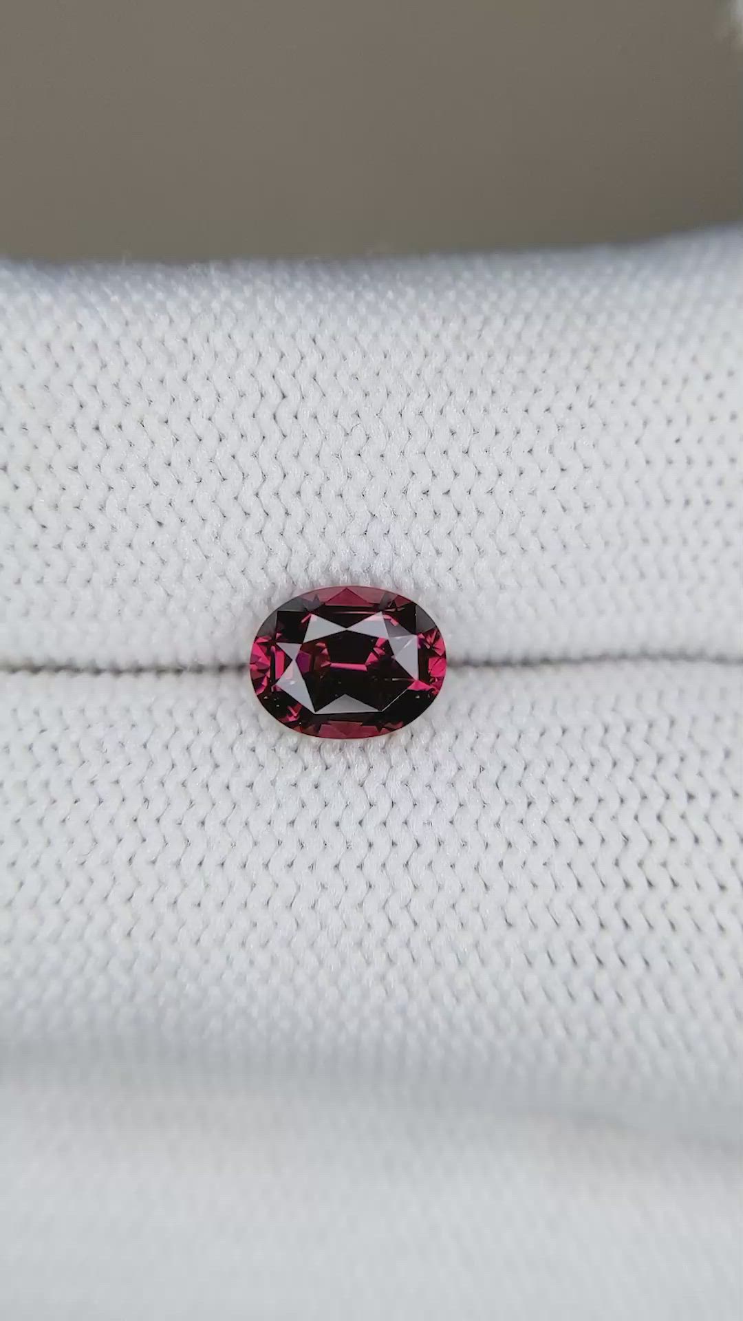 1.24 Ct. Garnet from Ceylon (Sri Lanka) Size Video