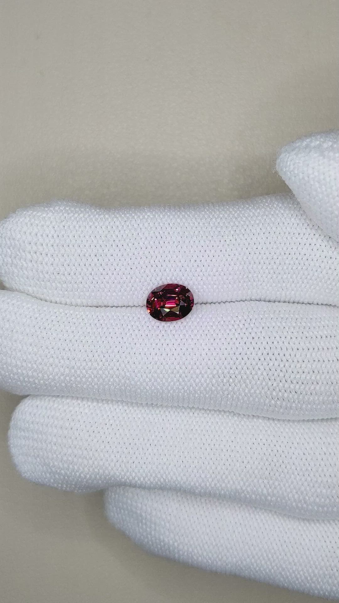 1.24 Ct. Garnet from Ceylon (Sri Lanka) Size Video