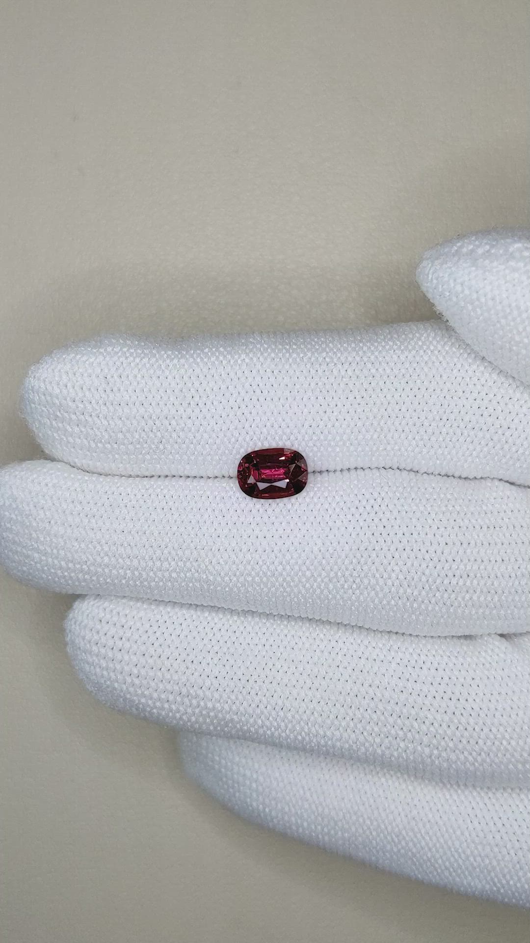 1.24 Ct. Garnet from Ceylon (Sri Lanka) Size Video