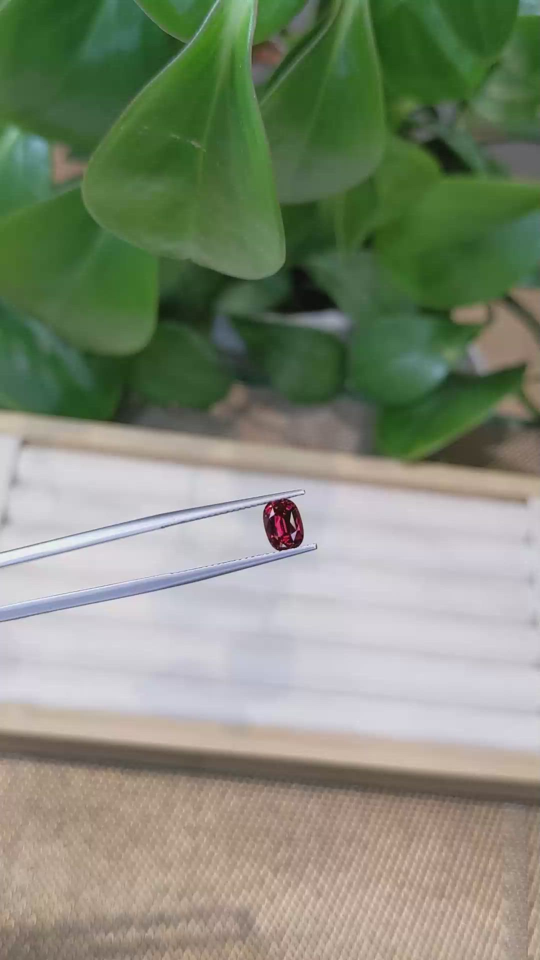 1.24 Ct. Garnet from Ceylon (Sri Lanka) Size Video